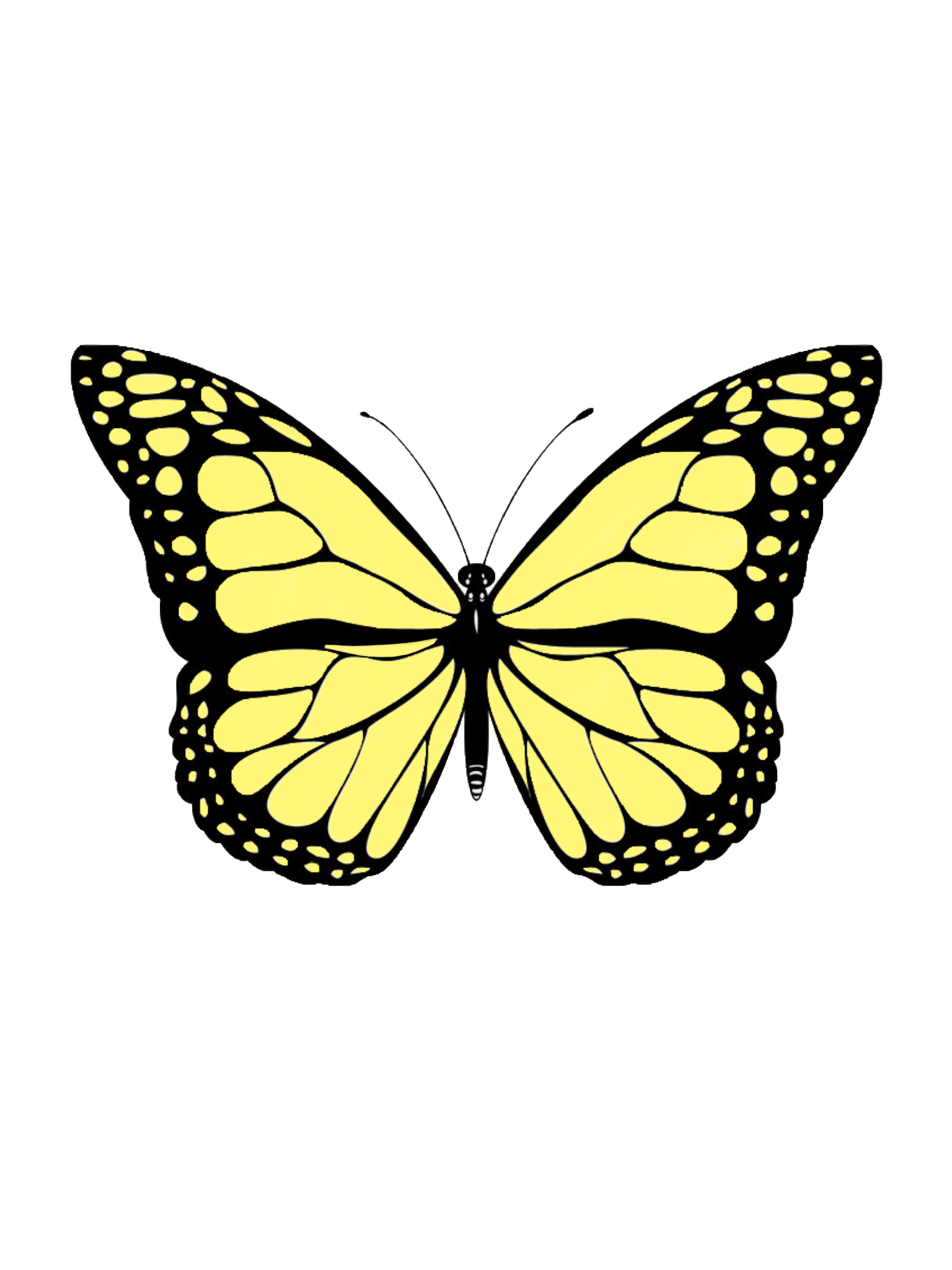 Yellow butterfly sticker. Butterfly wallpaper iphone, Butterfly painting, Butterfly art painting