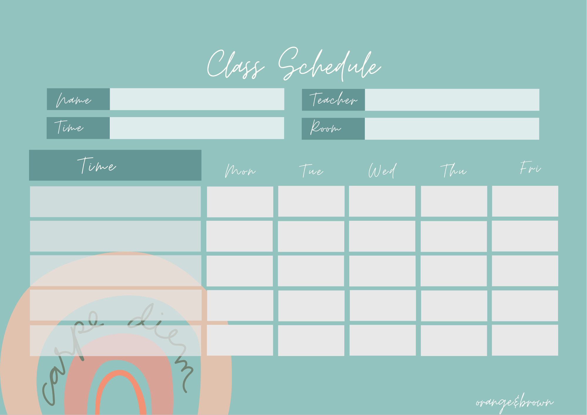 Aesthetic Schedule Template 3AD