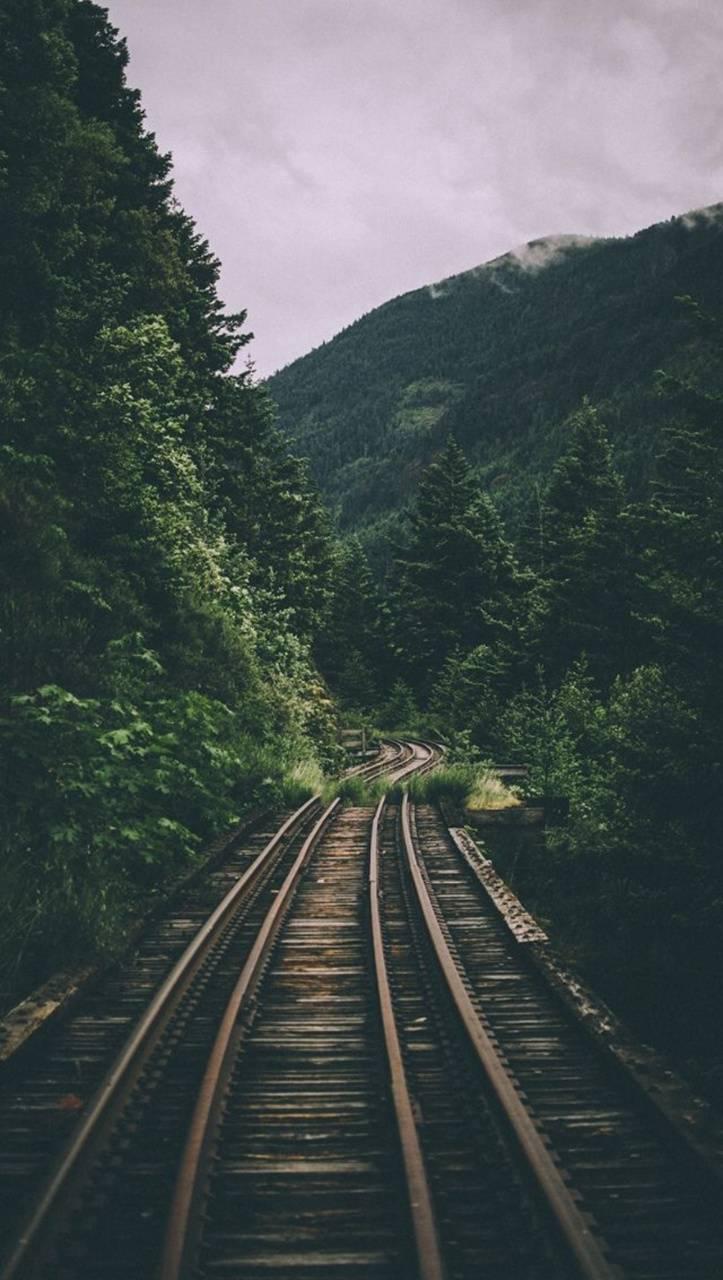 Train tracks wallpaper