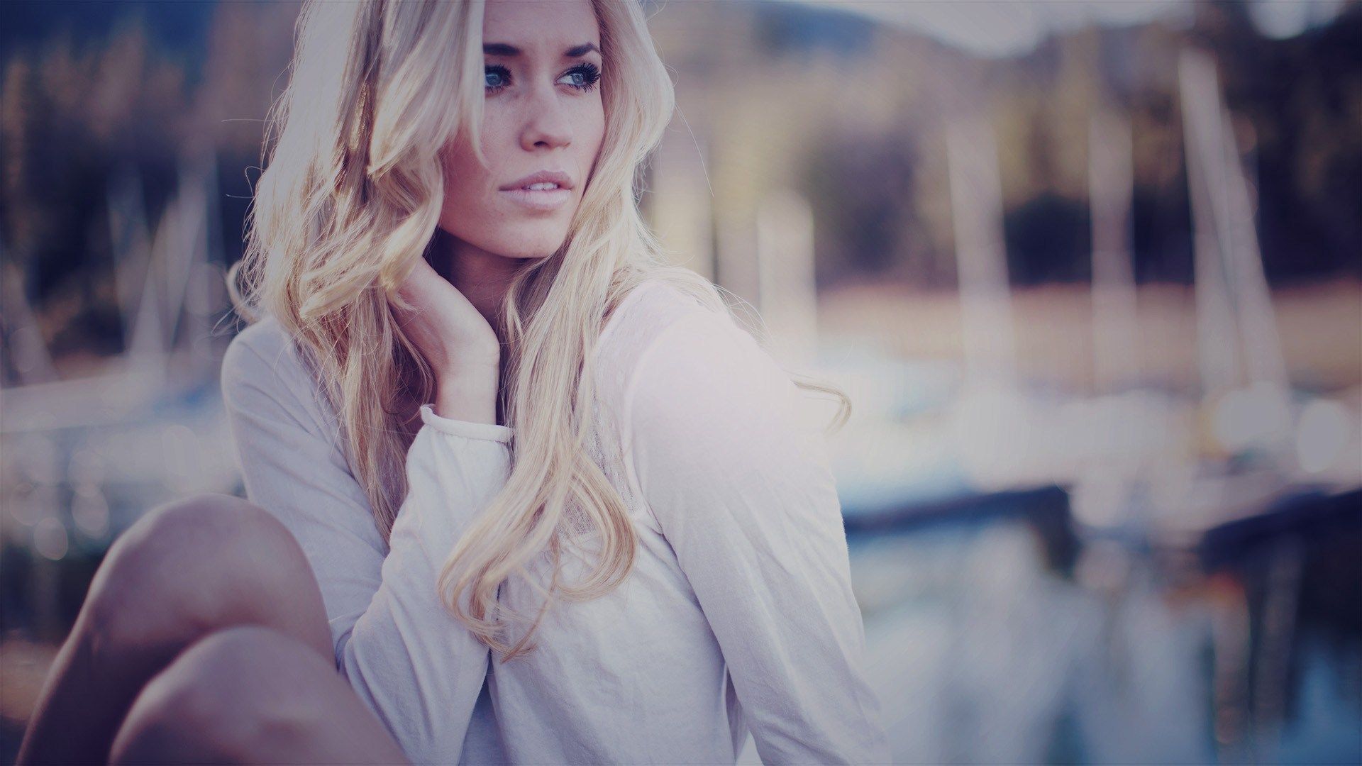 Model Blonde Girl wallpaperx1080