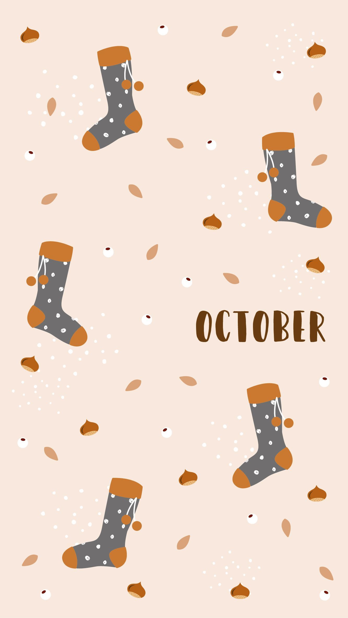 Socks pattern #autumn #october #socks. Fall wallpaper, October wallpaper, Cute wallpaper