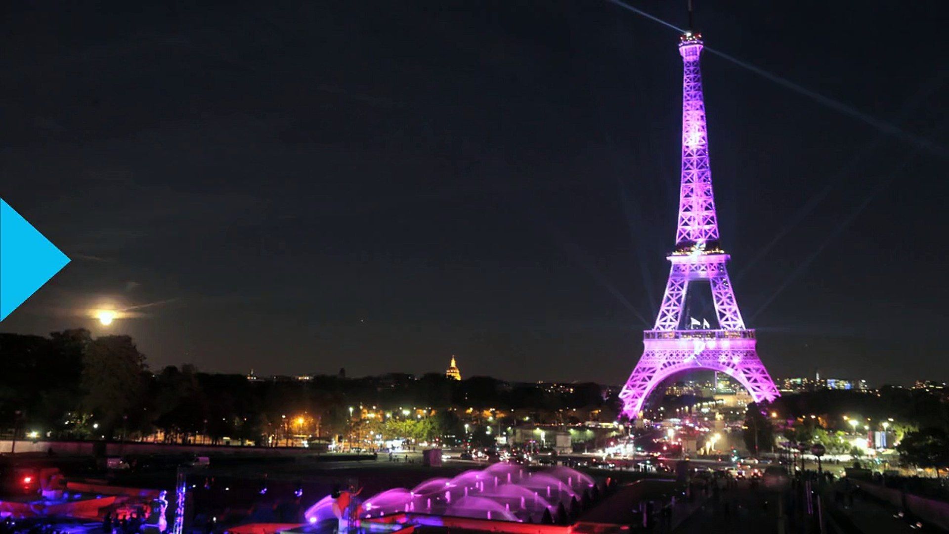The Eiffel Tower Glows Pink For Breast Cancer Awareness