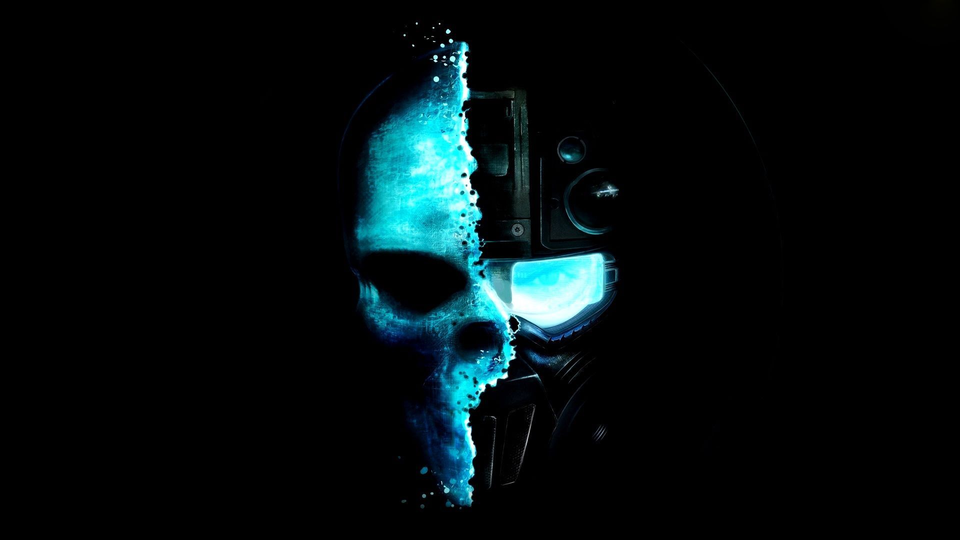 Cool Blue Skull Wallpaper PC Wallpaper. Wallpaper Screen. Skull wallpaper, Tom clancy ghost recon, Gaming wallpaper