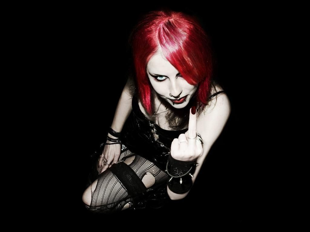 Wide Hdq Gothic Wallpaper, Fungyung Girl Middle Finger Wallpaper & Background Download
