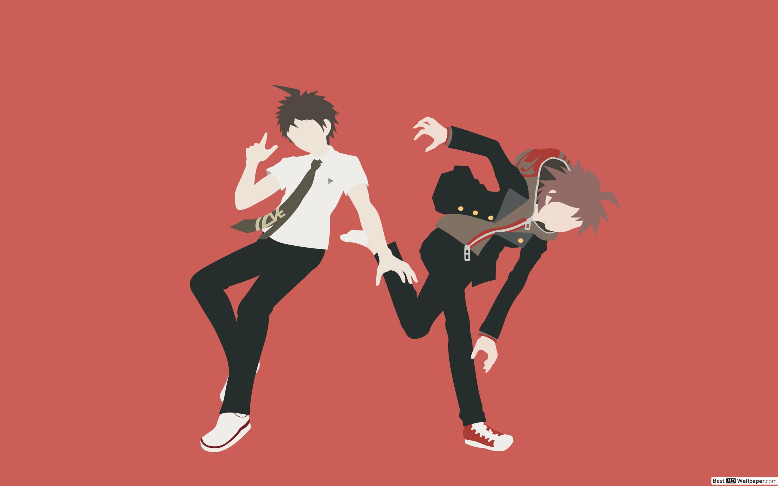 Hajime Hinata and Makoto Naegi of Danganronpa HD wallpaper download
