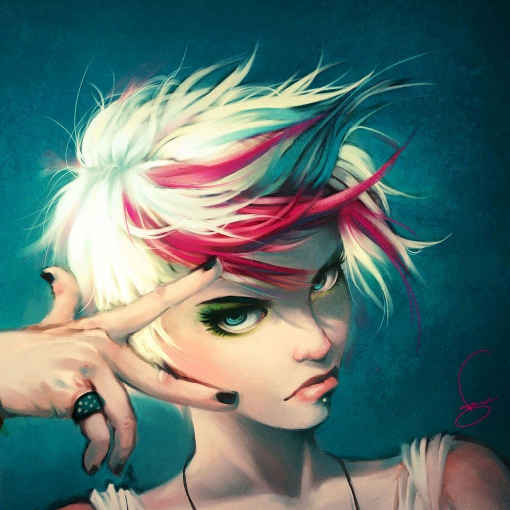 Punk Girl. Female artwork, Art girl, Digital illustration
