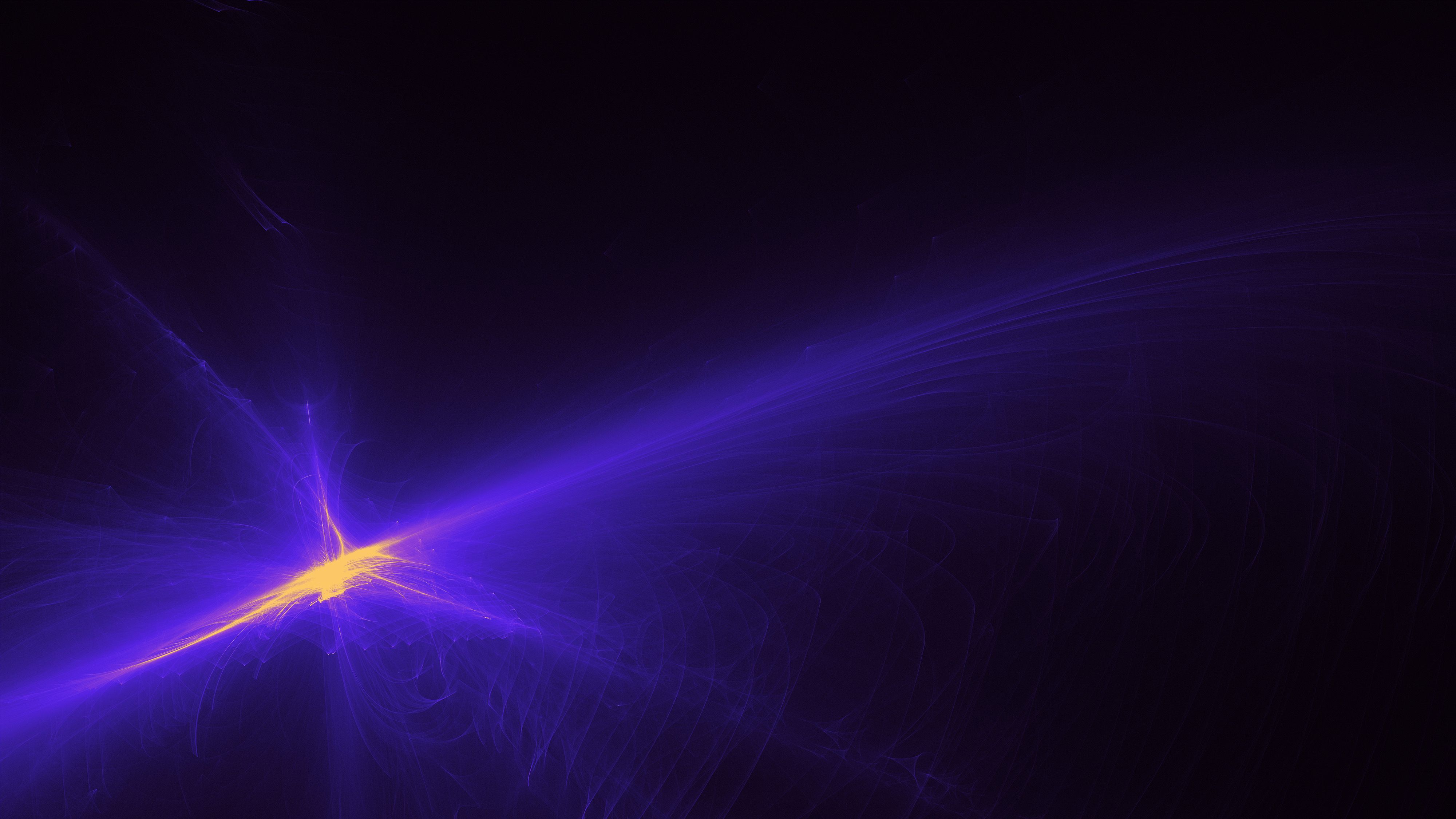 Download wallpaper 4000x2250 fractal, abstraction, rays, purple HD background