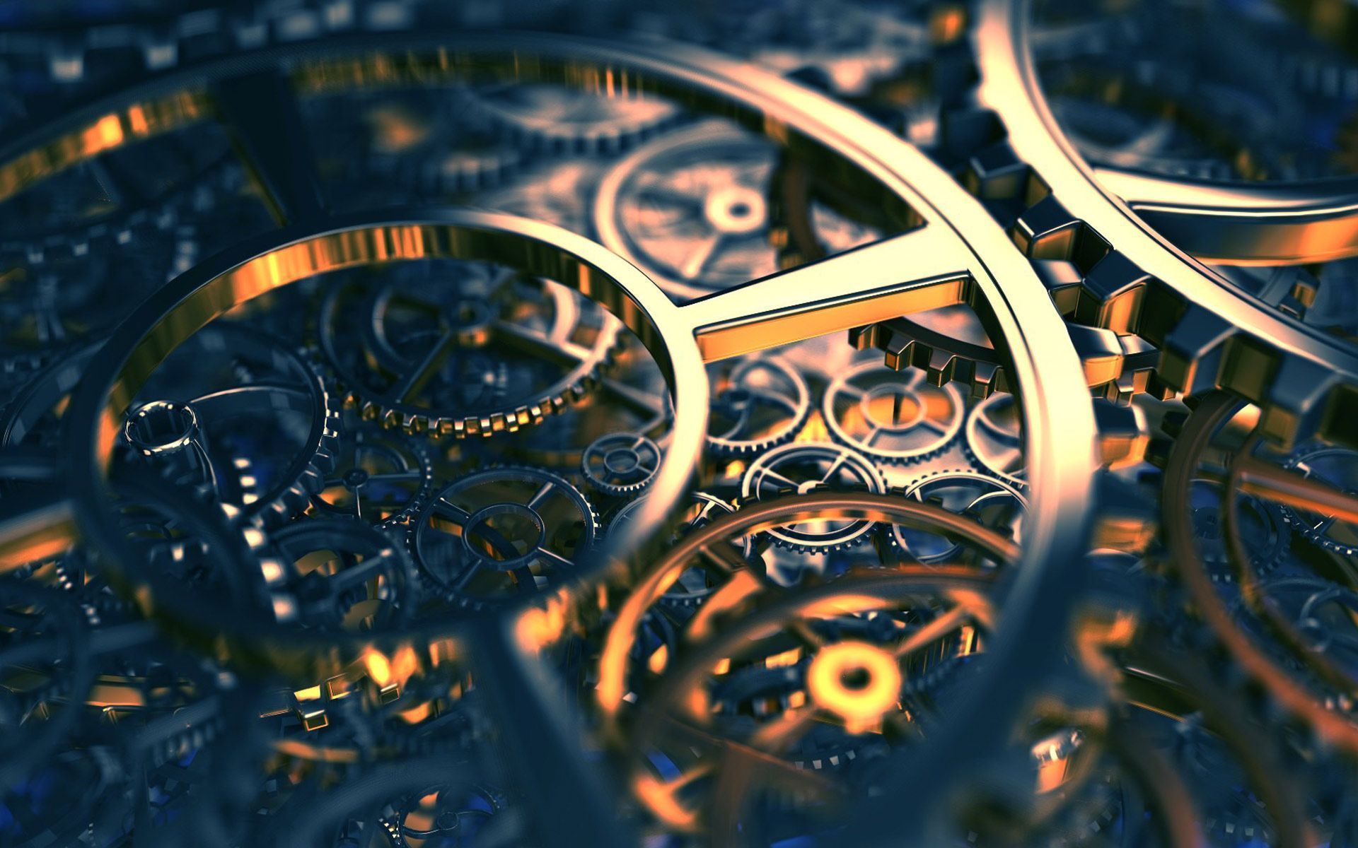 Golden Gears Golden Gears is an HD desktop wallpaper posted in our free image collection of awesome wallpape. Fond ecran hd, Illustration de paysage, Fond ecran