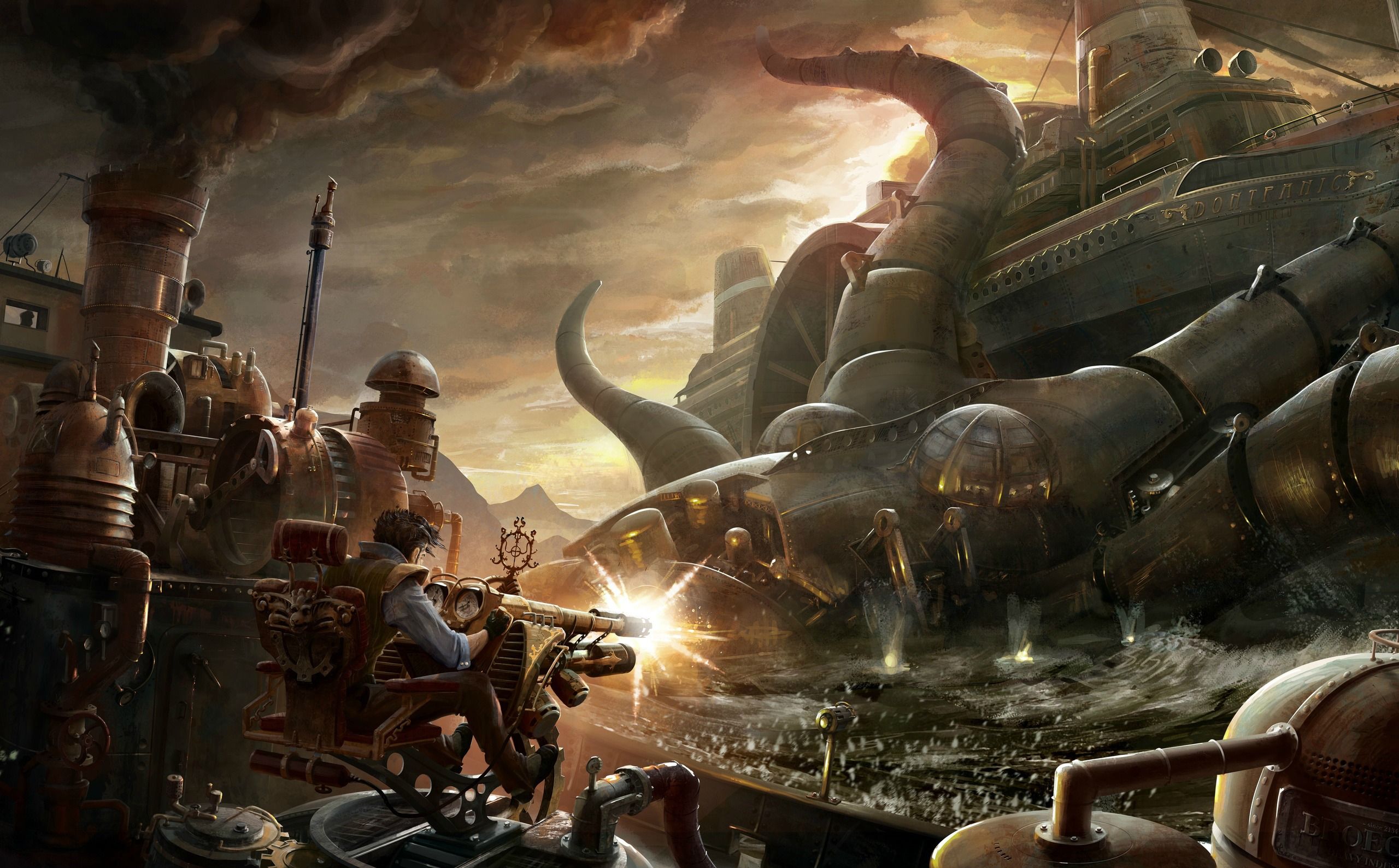 Sci Fi Steampunk Background Wallpaper & Background Download