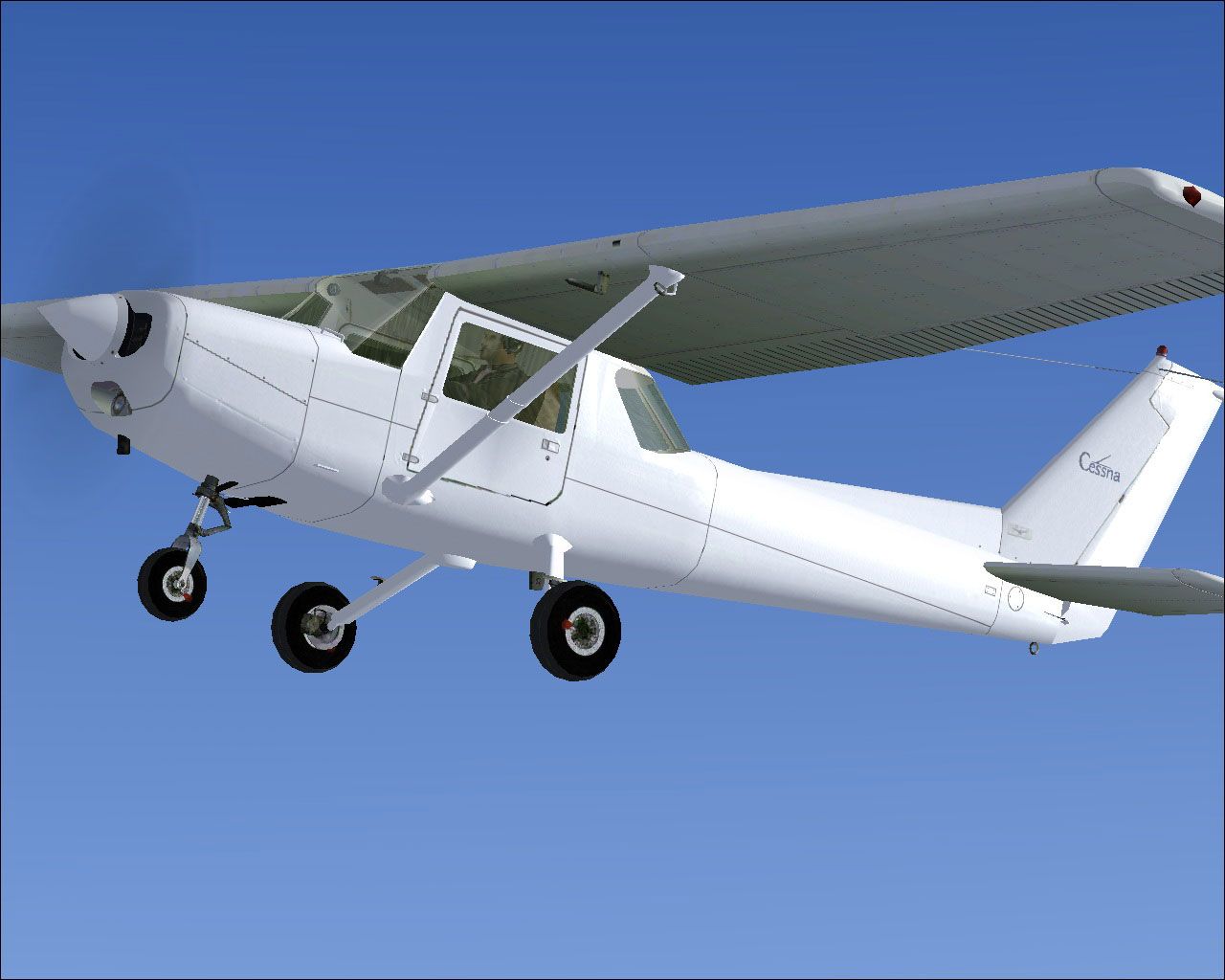 Cessna 152 Flyable Blank White Textures