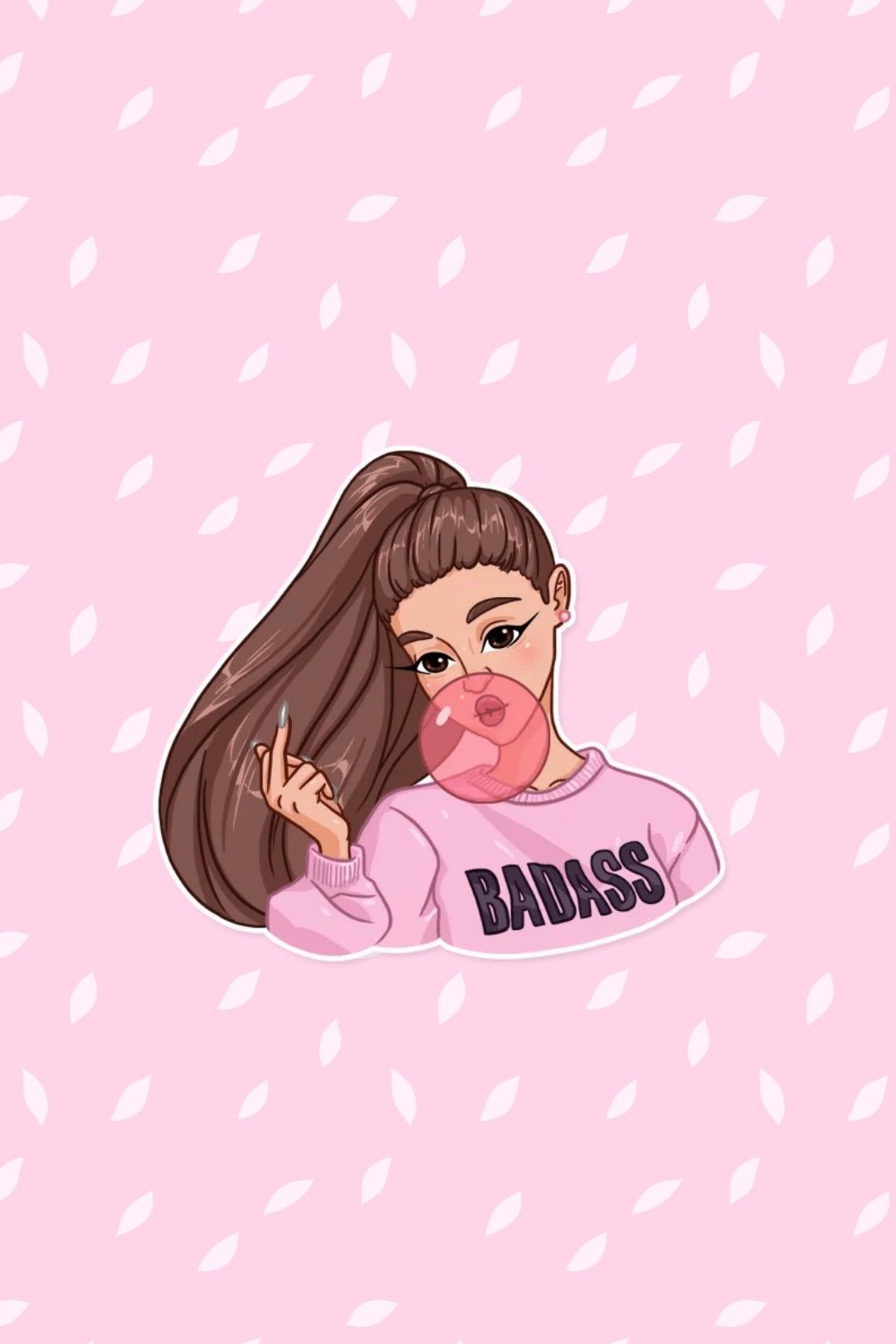 Ariana Grande Cartoon Stickers Wallpaper & Background Download