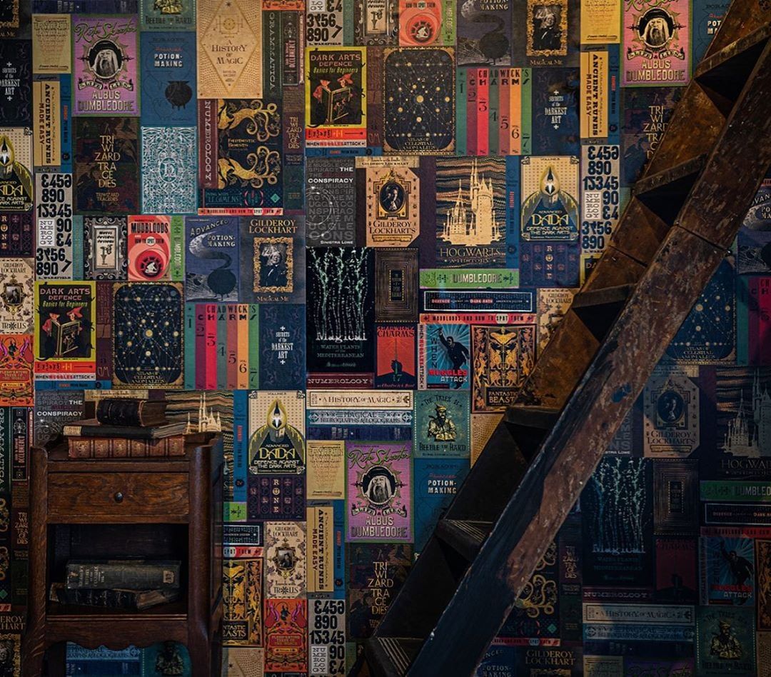 Hogwarts Library Book Covers Wallpaper. I'm Siriusly Loving This Harry Potter Wallpaper Collection