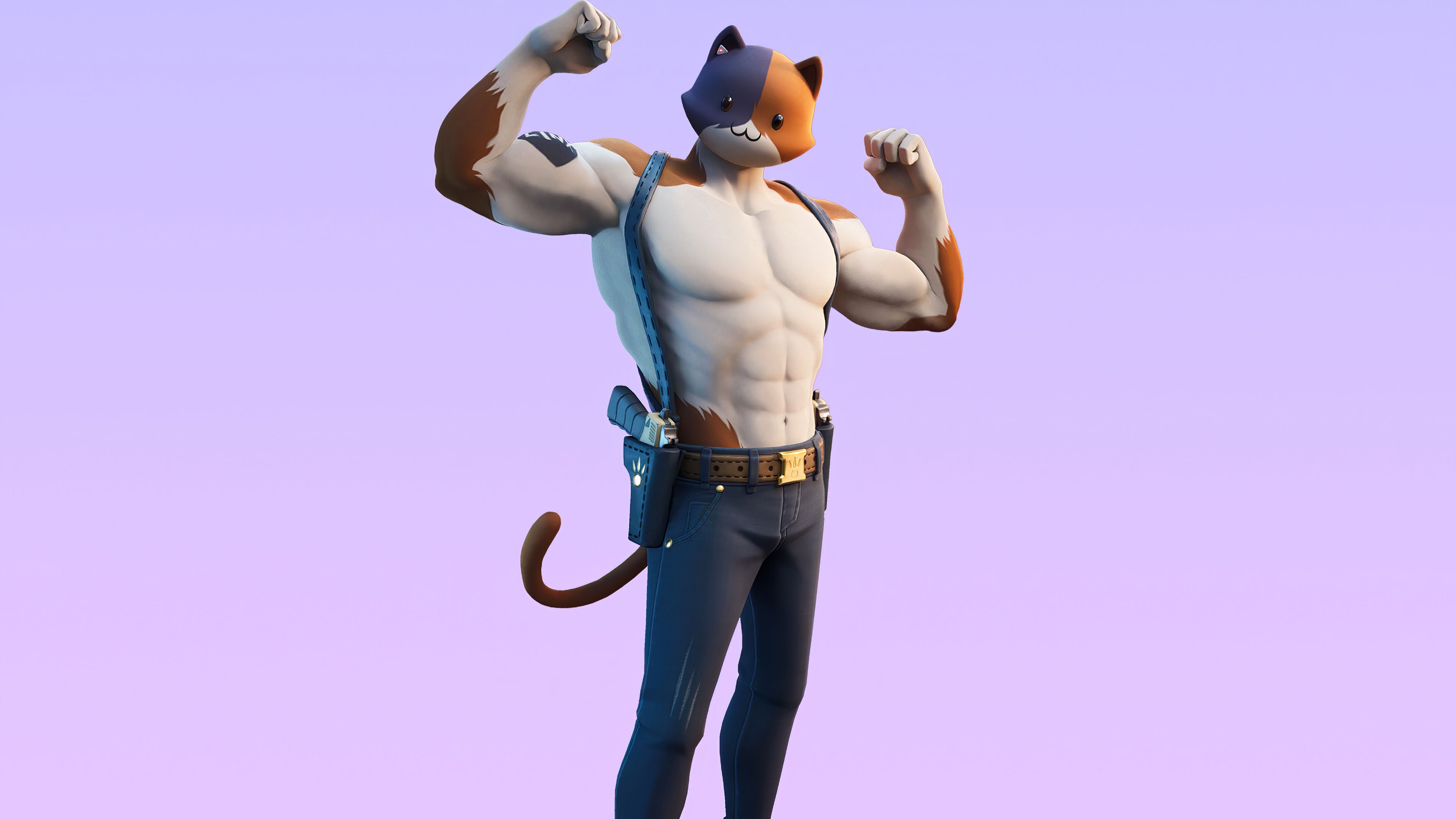 Fortnite Meowscles Skin Outfit 4K Wallpaper, HD Games 4K Wallpaper, Image, Photo and Background
