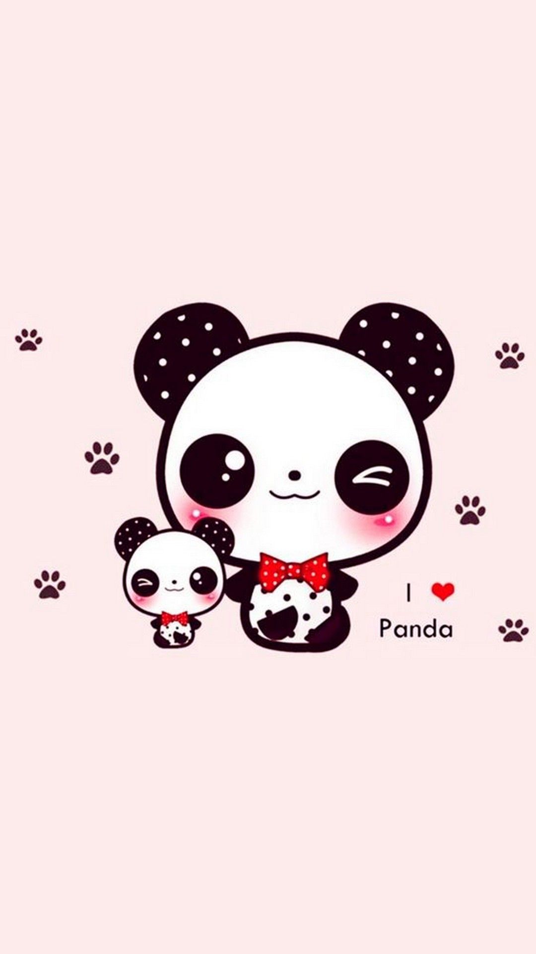 Cute Panda & Flowers Black Wallpapers - Cute Panda Wallpapers