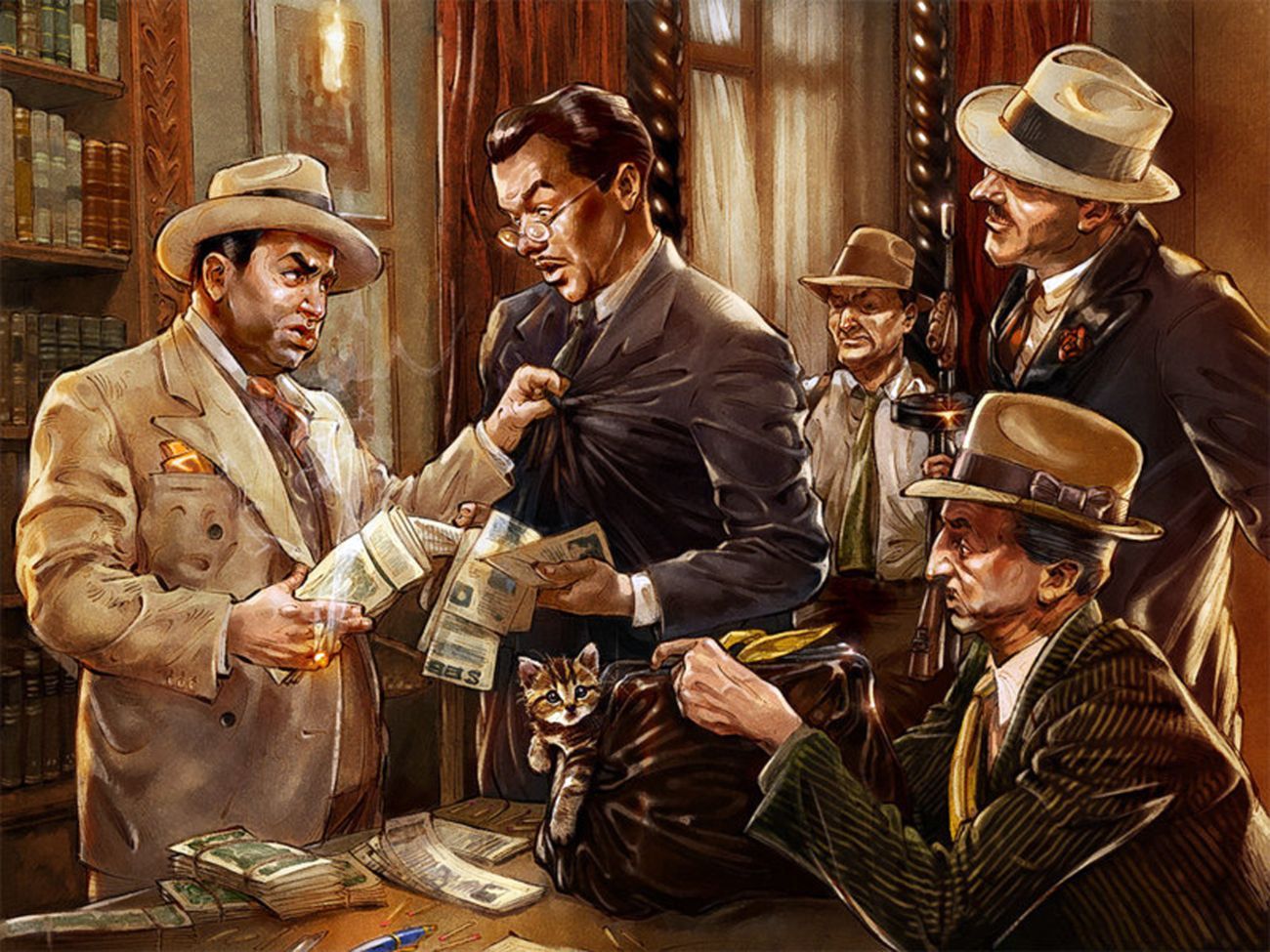 Al Capone with his mafia accountant. Al capone, Art, Gaspar