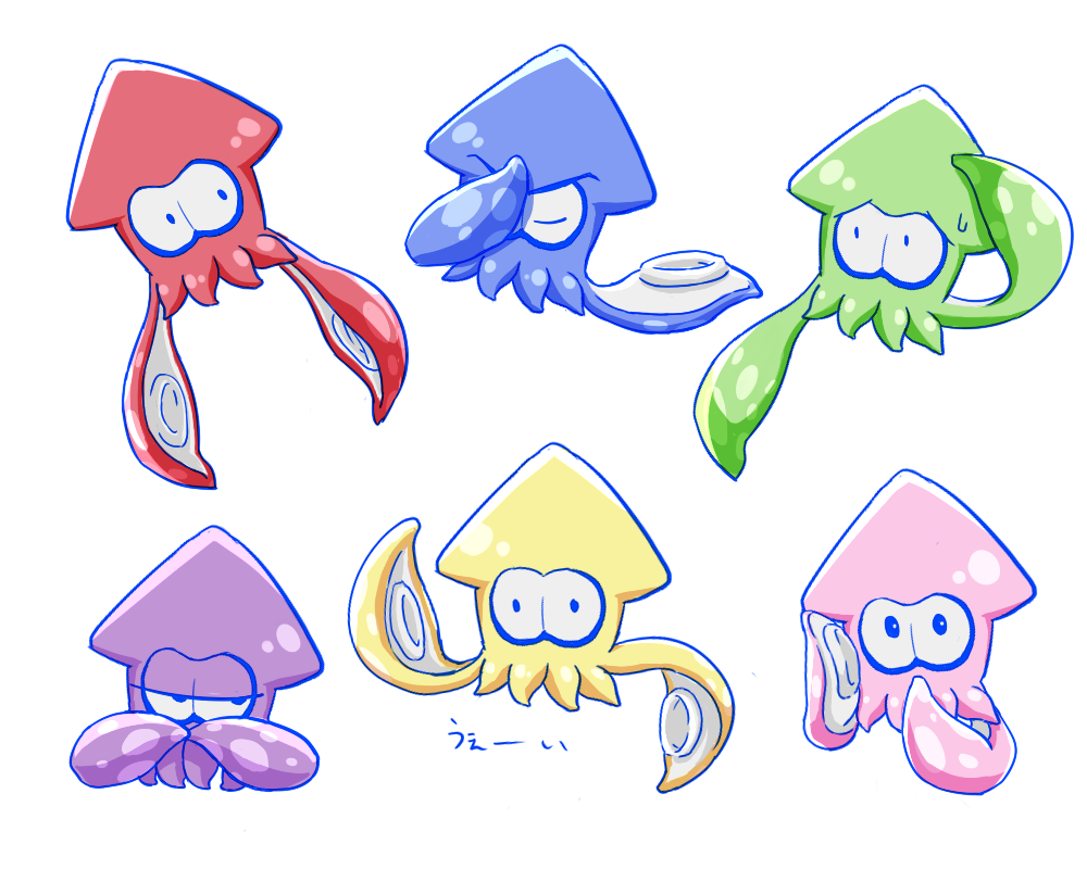 Still expressive as squids. Splatoon. Splatoon squid, Easy drawings, Splatoon