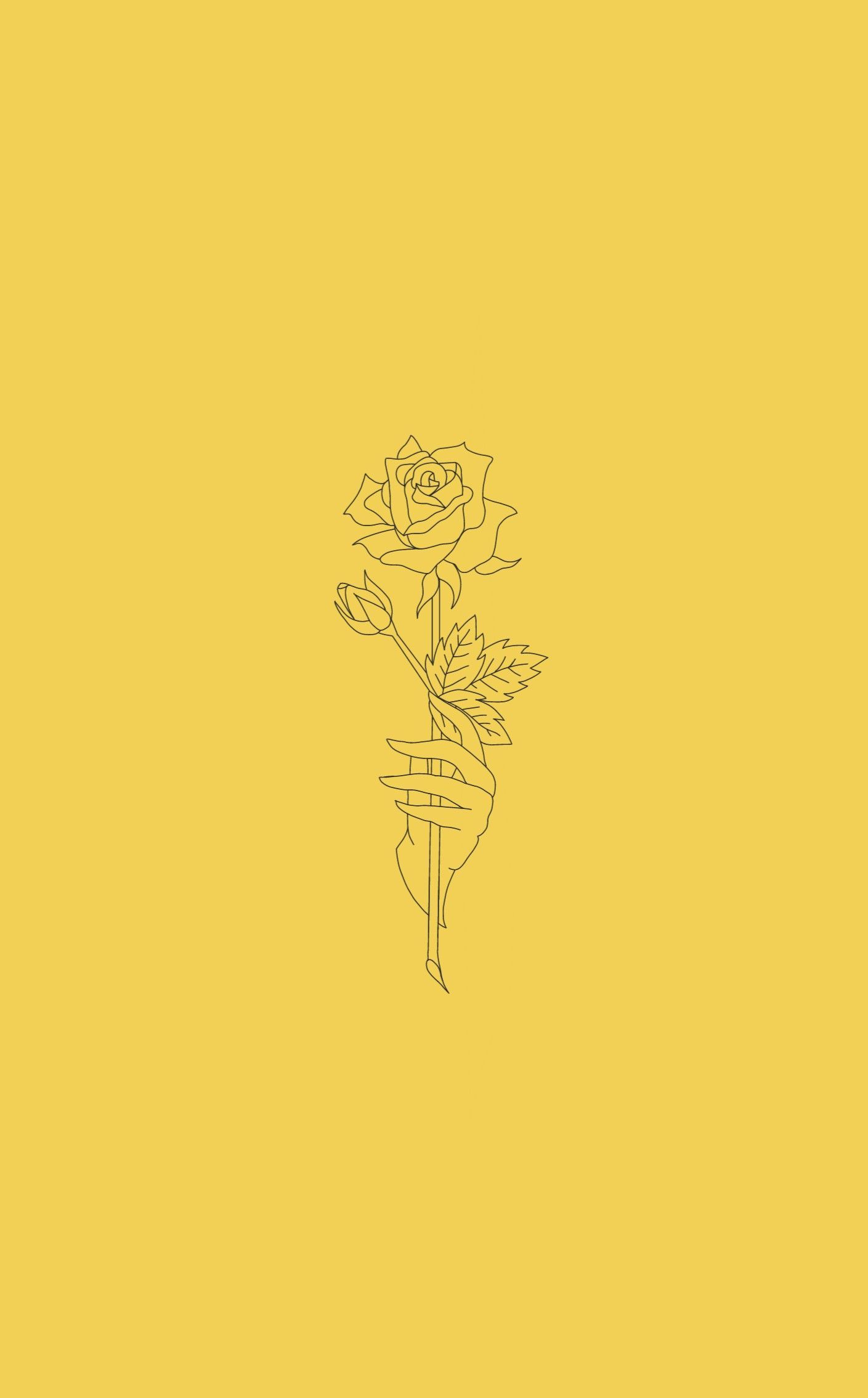 Aesthetic yellow flower wallpaper. Flower drawing, Yellow flower wallpaper, Flower drawing tumblr