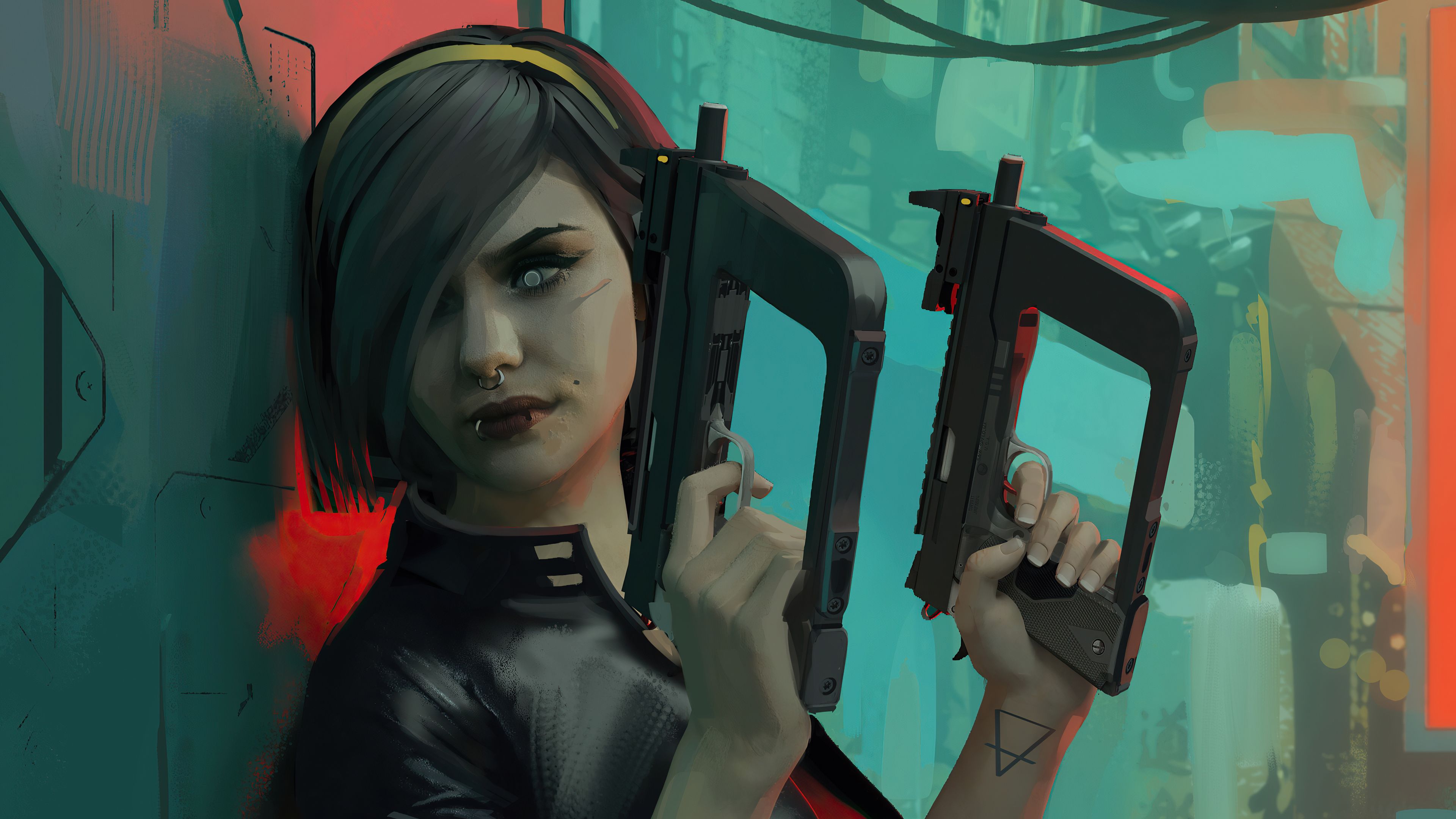 Dystopian Mafia Girl 4k, HD Artist, 4k Wallpaper, Image, Background, Photo and Picture