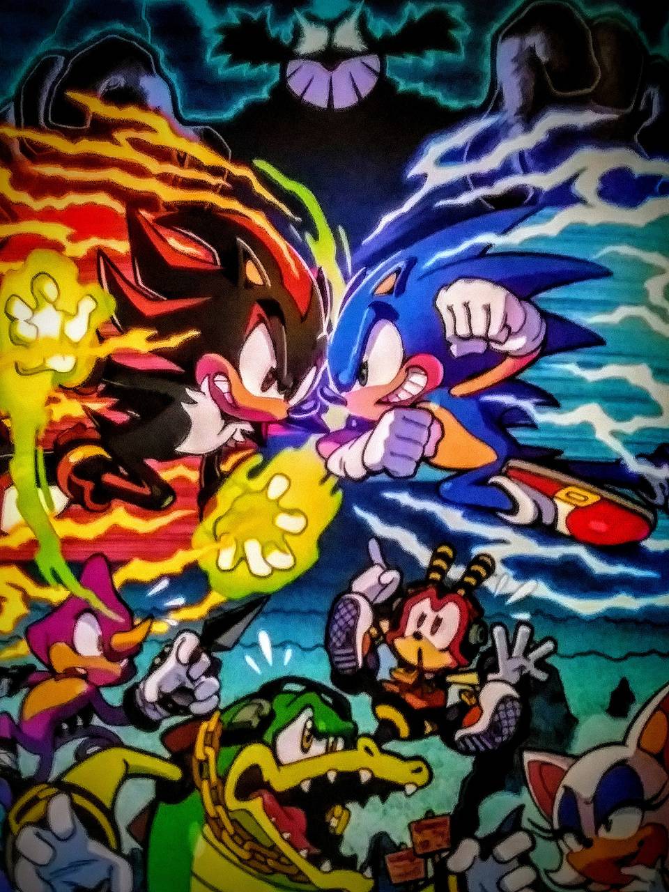 Sonic VS Shadow wallpaper
