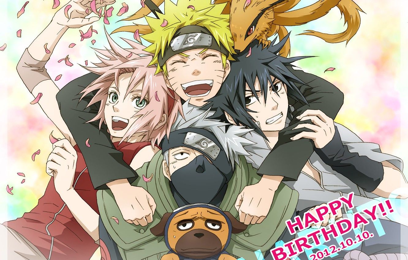 Wallpaper anime, Sakura, art, Sasuke, Naruto, Naruto, team Kakashi image for desktop, section прочее