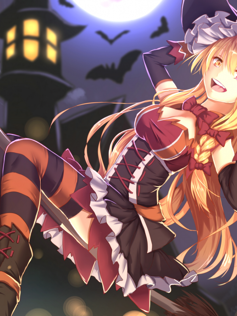 Free download Download 1920x1080 Anime Girl Halloween Costume Witch Broom [1920x1080] for your Desktop, Mobile & Tablet. Explore Halloween Anime Girls Wallpaper. Halloween Anime Girls Wallpaper, Anime Wallpaper Girls