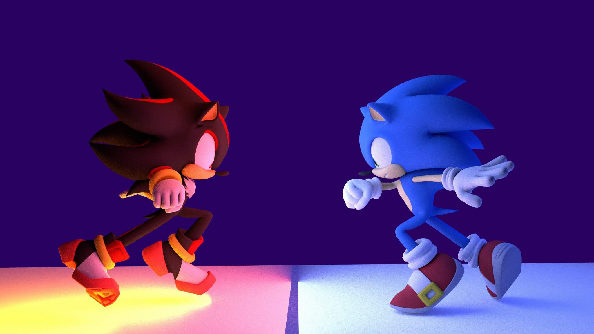Sonic vs. Shadow. Sonic the Hedgehog! Amino