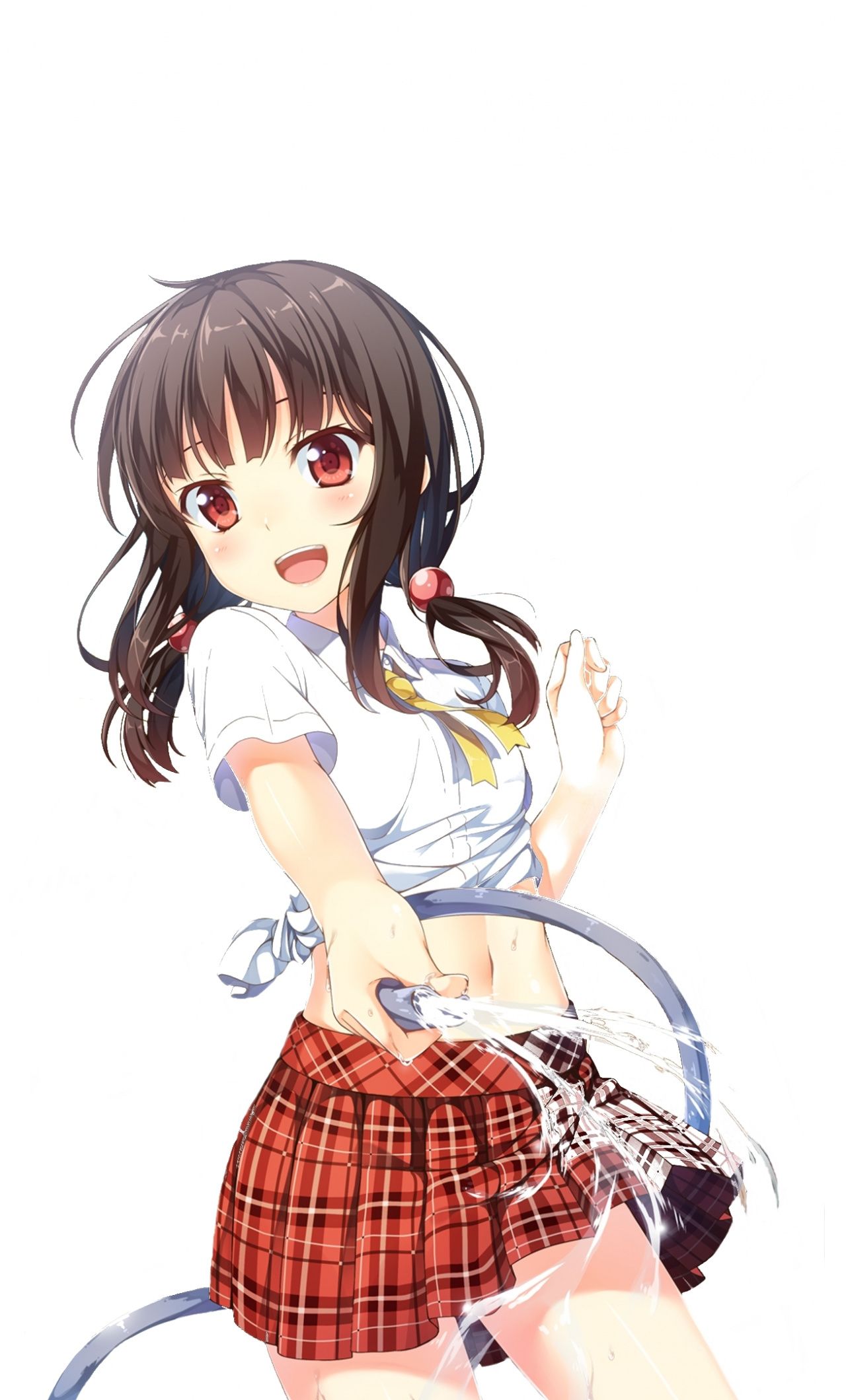 Download Fun, play, anime girl, cute, school dress wallpaper, 1280x2120, iPhone 6 Plus