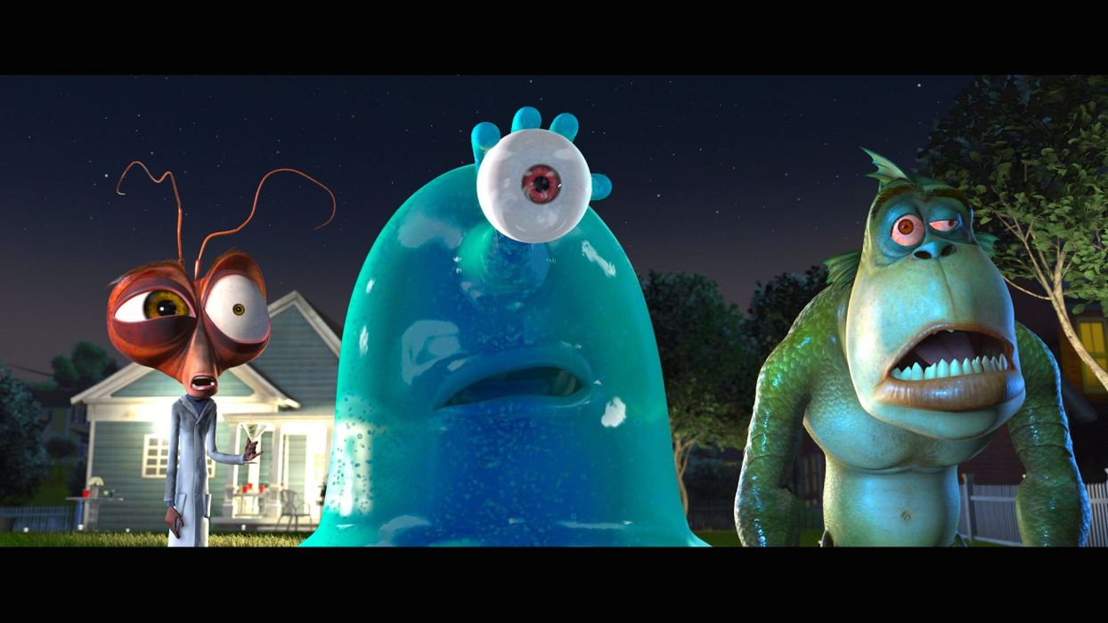 MONSTERS VS ALIENS Cartoon Animation Sci Fi Monsters Aliens Monster Alien Film Movie (58) Wallpaperx1080