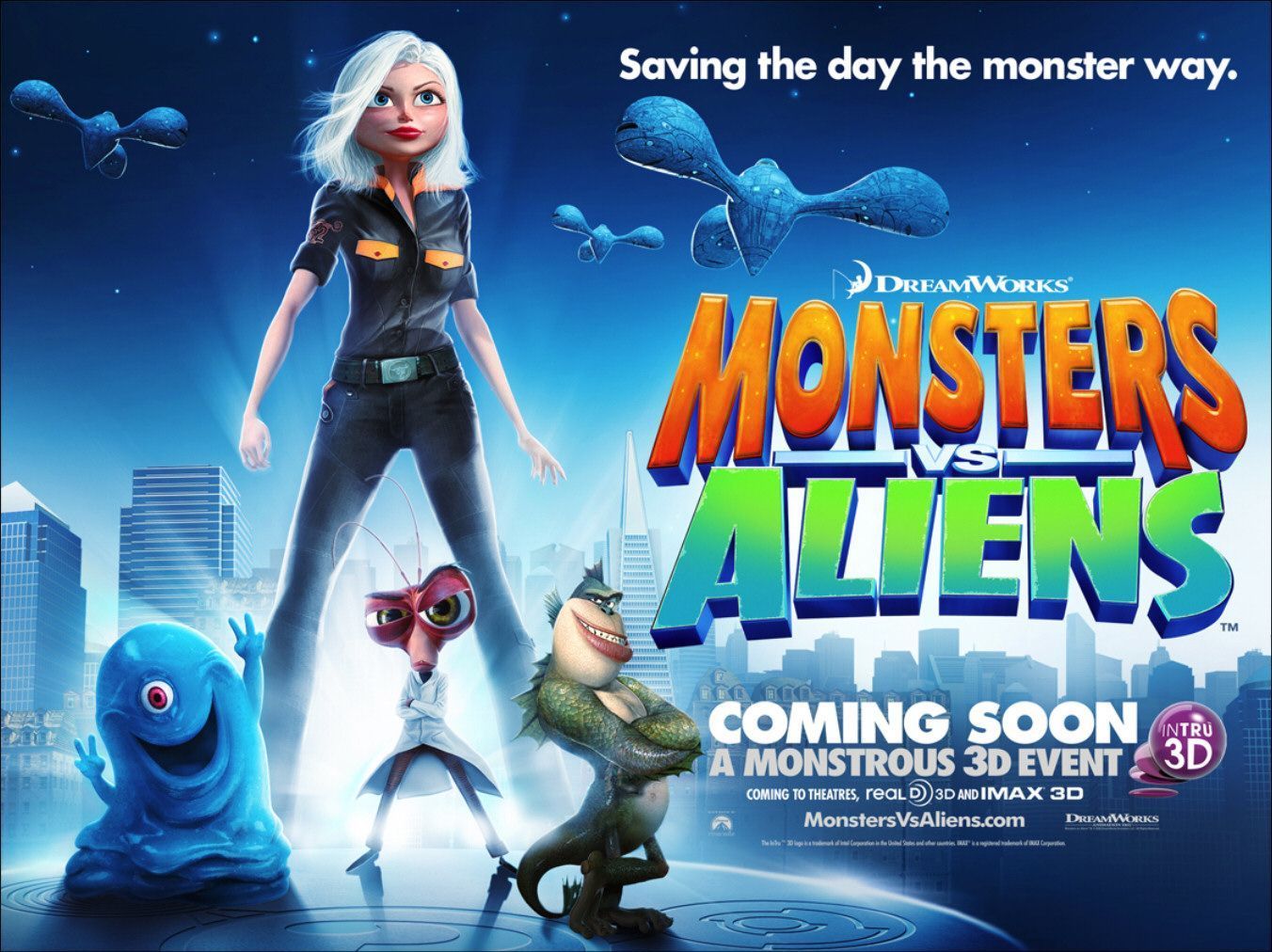 Monsters iens Movie Wallpaper. Monsters vs aliens, Animated movies for kids, Good animated movies