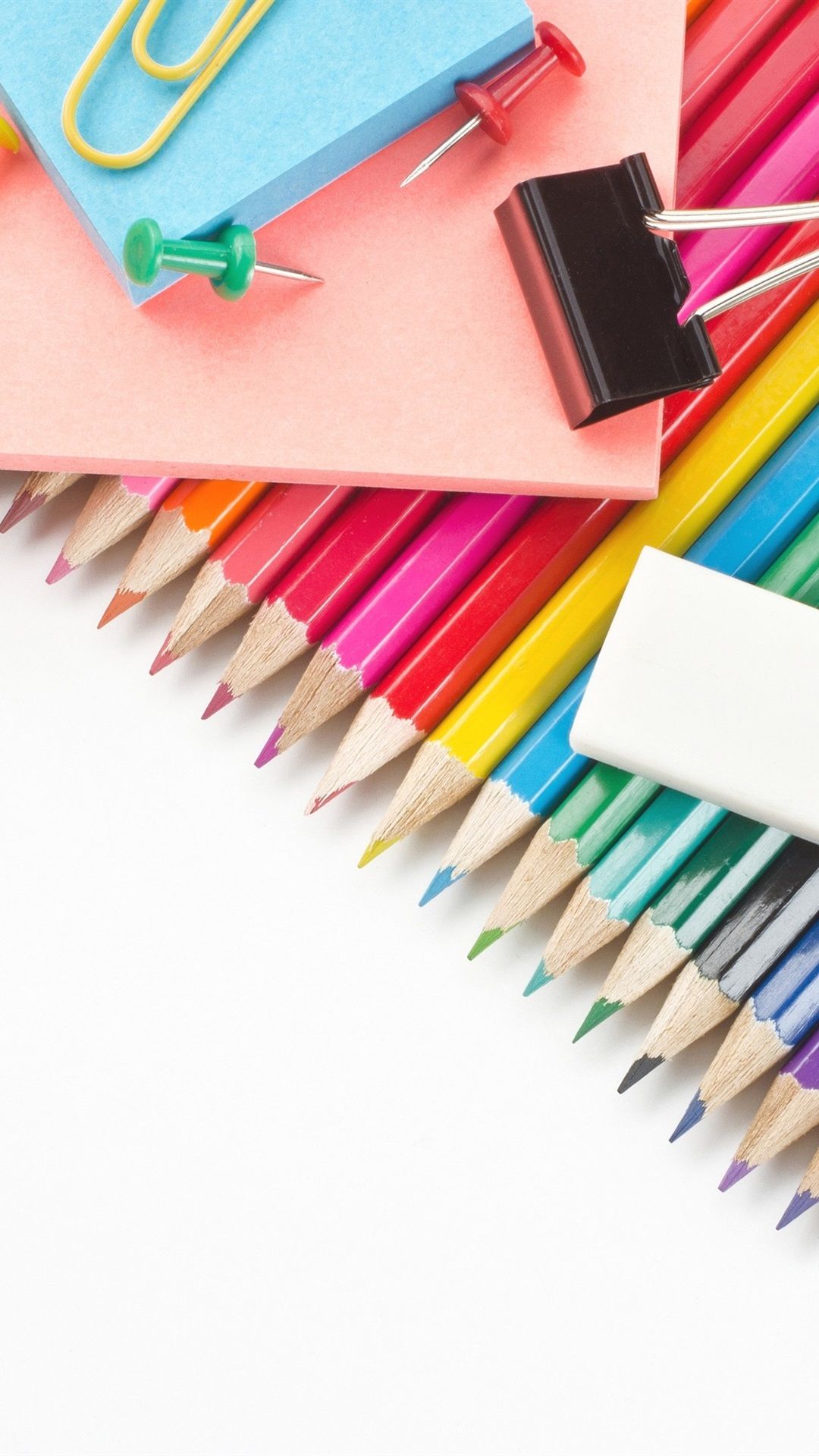 Wallpaper Colorful pencils, eraser, stationery 3840x2160 UHD 4K Picture, Image