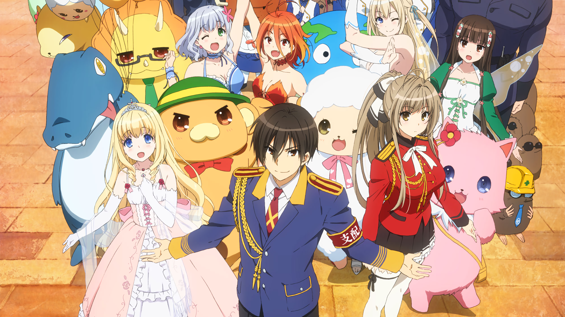 Download 1920x1080 Amagi Brilliant Park, Seiya Kanie, Isuzu Sento, Latifa Fleuranza Wallpaper for Widescreen