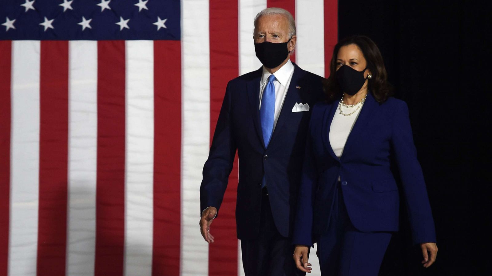 Biden and Harris make 1st appearance as historic Democratic ticket