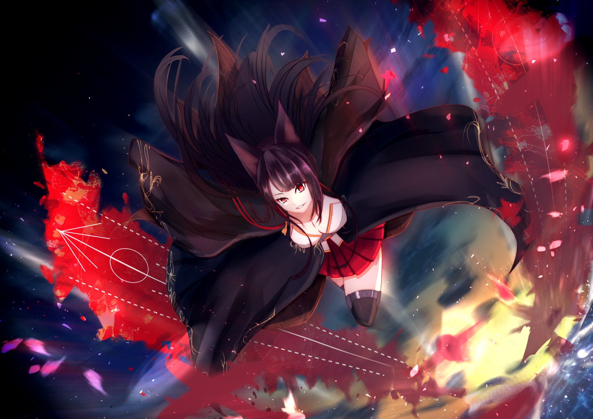 Anime Azur Lane Akagi (Azur Lane) Wallpaper. Wallpaper background, Akagi, Animal ears