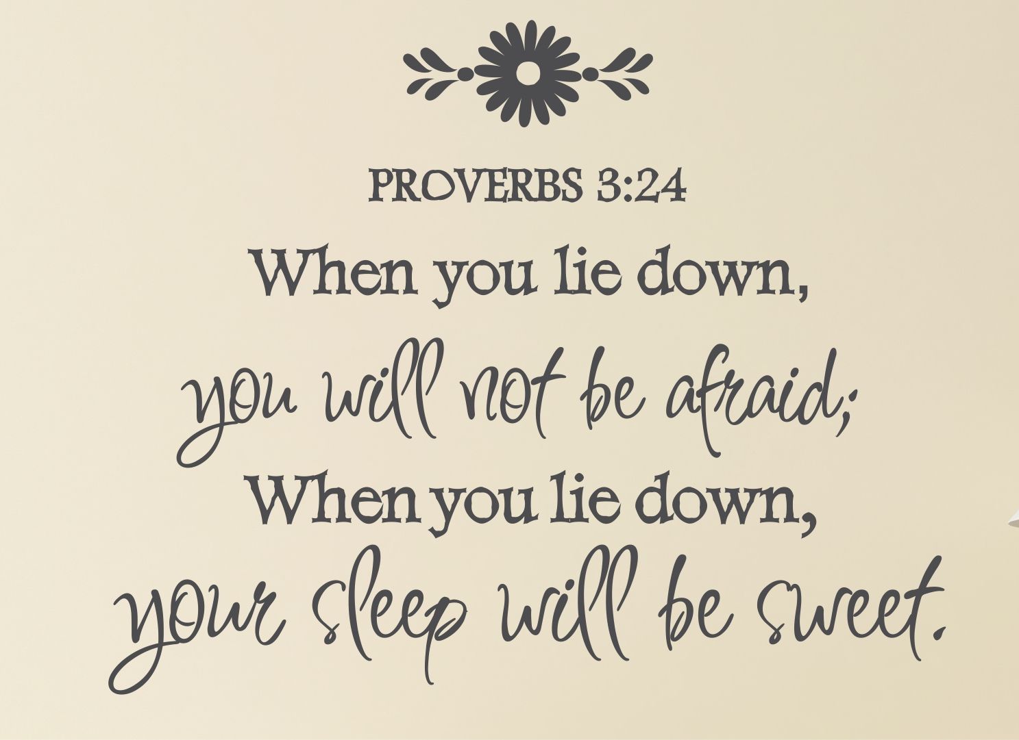 Proverbs 3:24 You Sleep Wall Decal Great Impression. Proverbs, Faith quotes, Book of proverbs