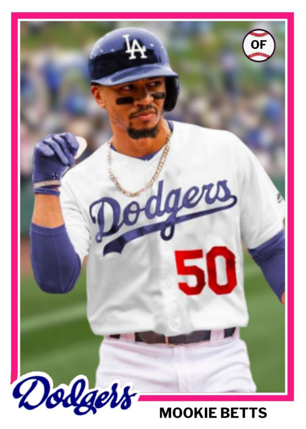 Mookie Betts Dodgers 1978 topps design. Dodgers, Mookie betts, Baseball trading cards