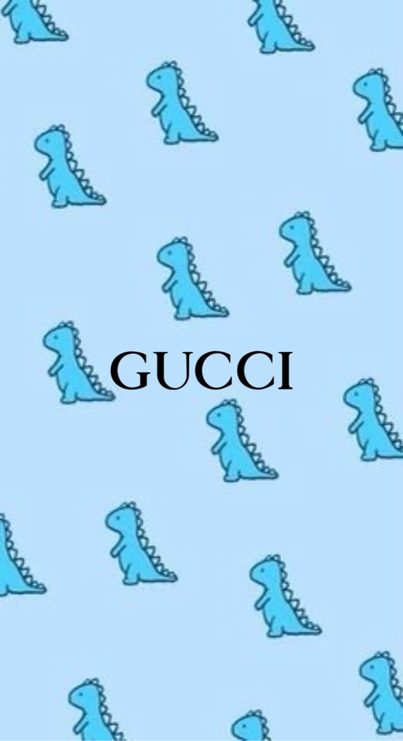 Gucci Blue Dinos. Dinosaur wallpaper, Wallpaper iphone cute, Colorful wallpaper