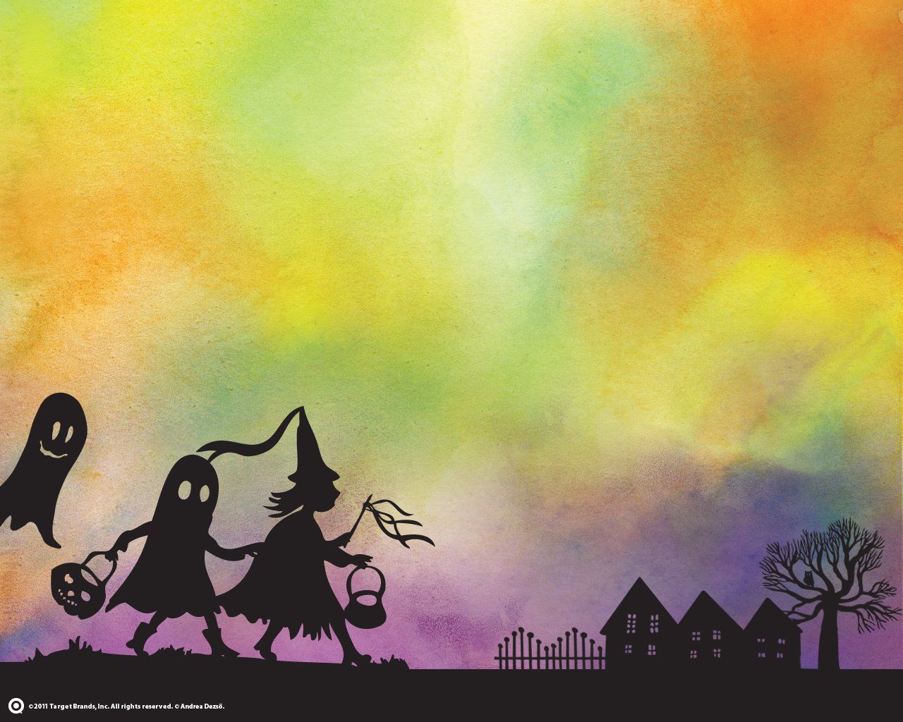 Download Watercolor Halloween Wallpapers Wallpaper Cave