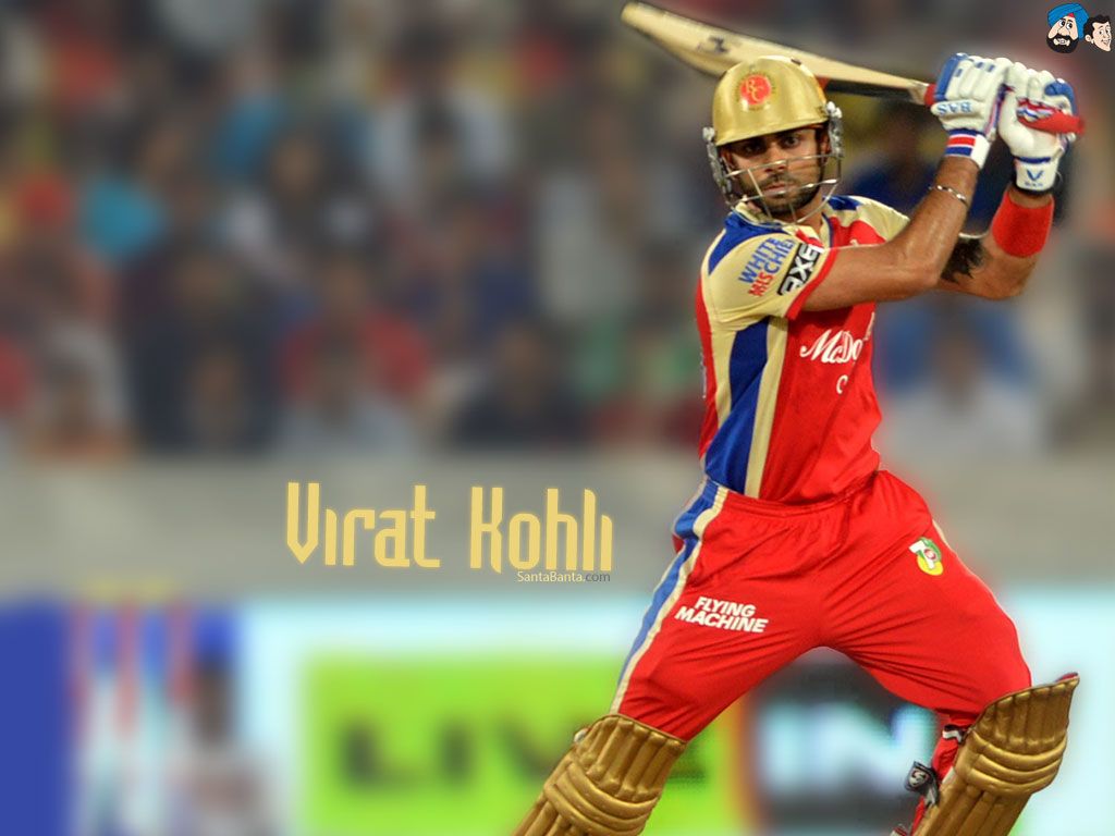 Virat Kohli Batting Styles Ipl HD Wallpaper