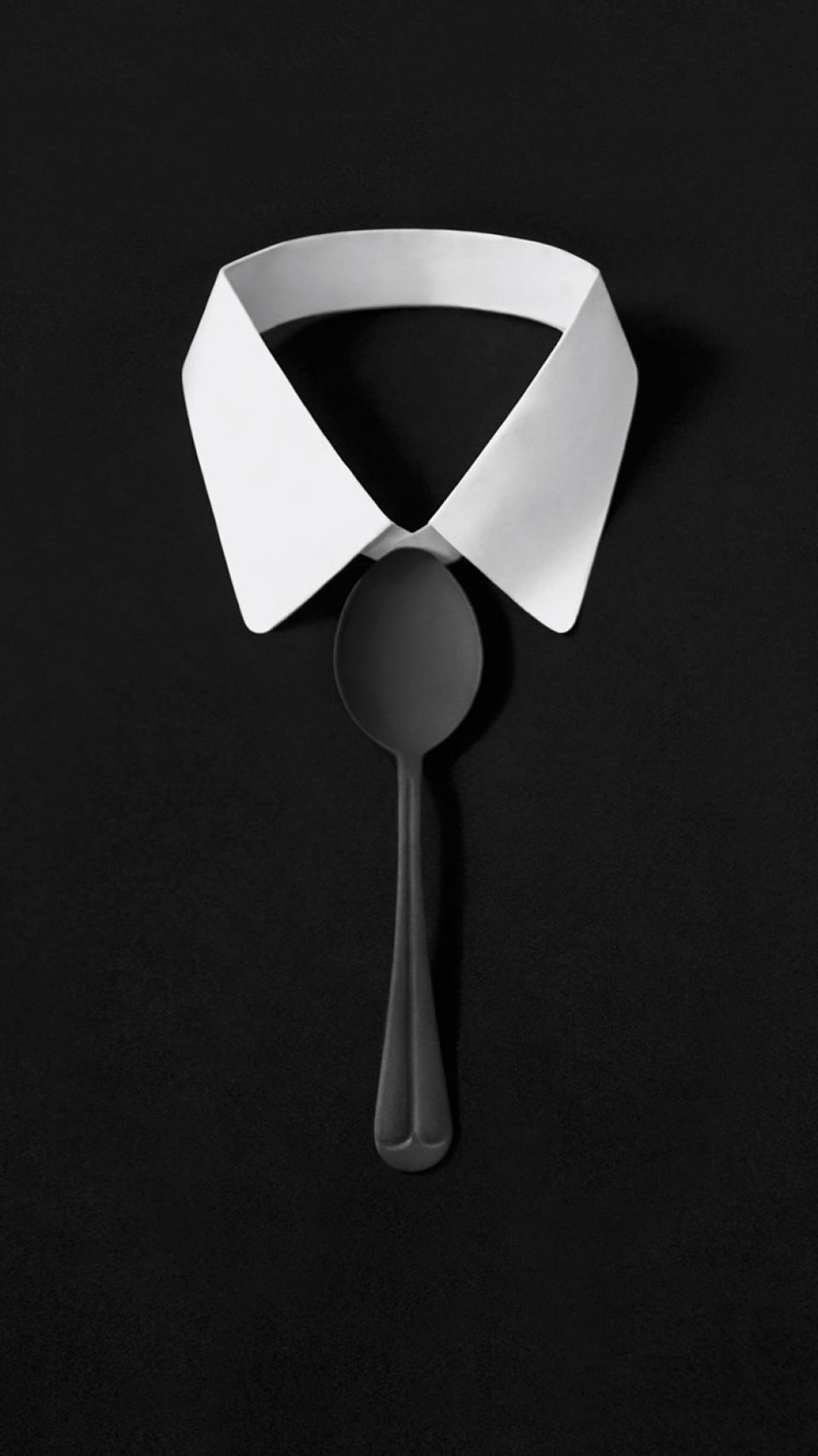 Dark Simple Suit Spoon Tie Simple iPhone 8 Wallpaper Free Download