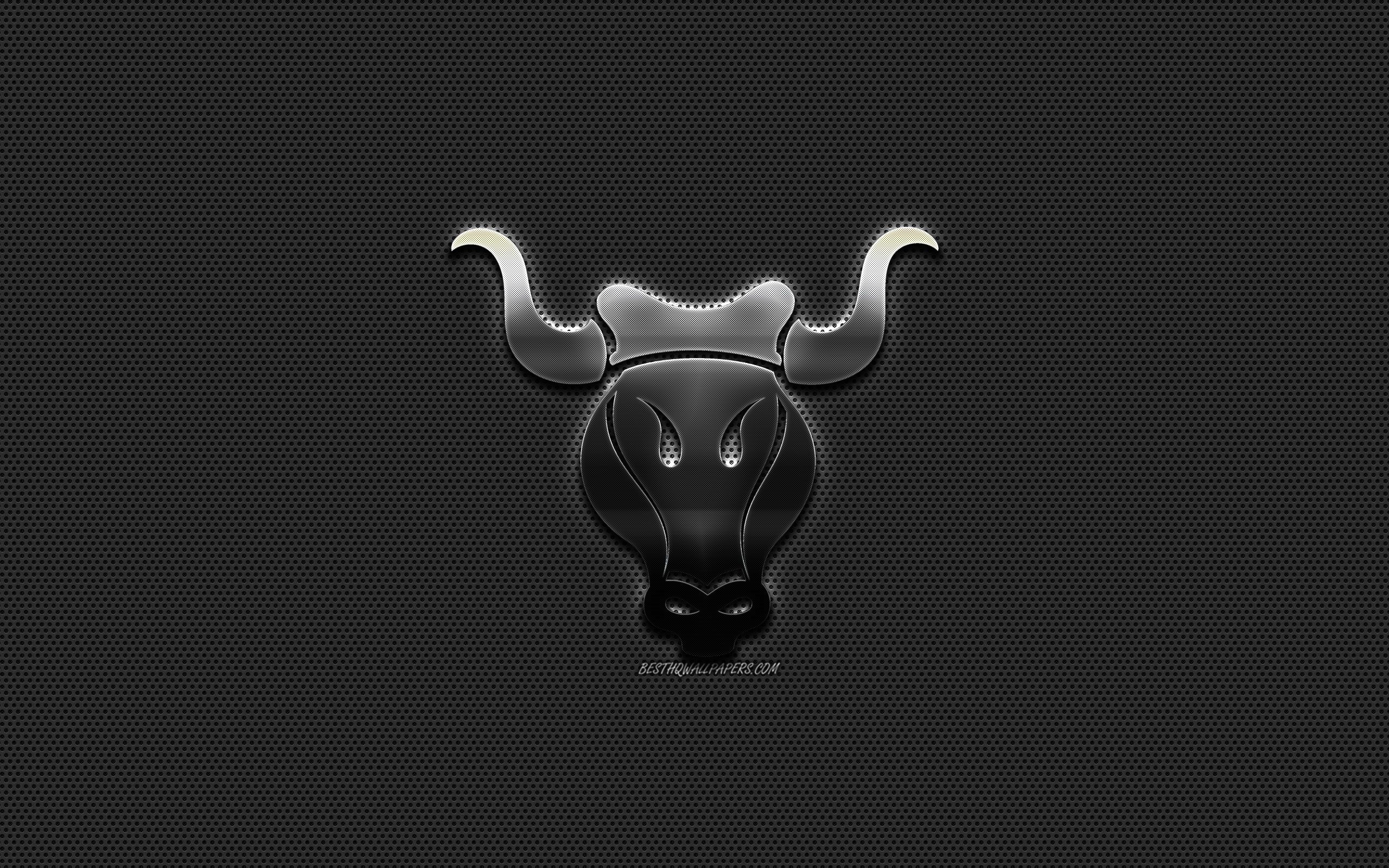 Download wallpaper Taurus zodiac sign, metal Taurus sign, Taurus Horoscope sign, metal style, metal mesh background, creative art, zodiac signs, Taurus for desktop with resolution 2560x1600. High Quality HD picture wallpaper