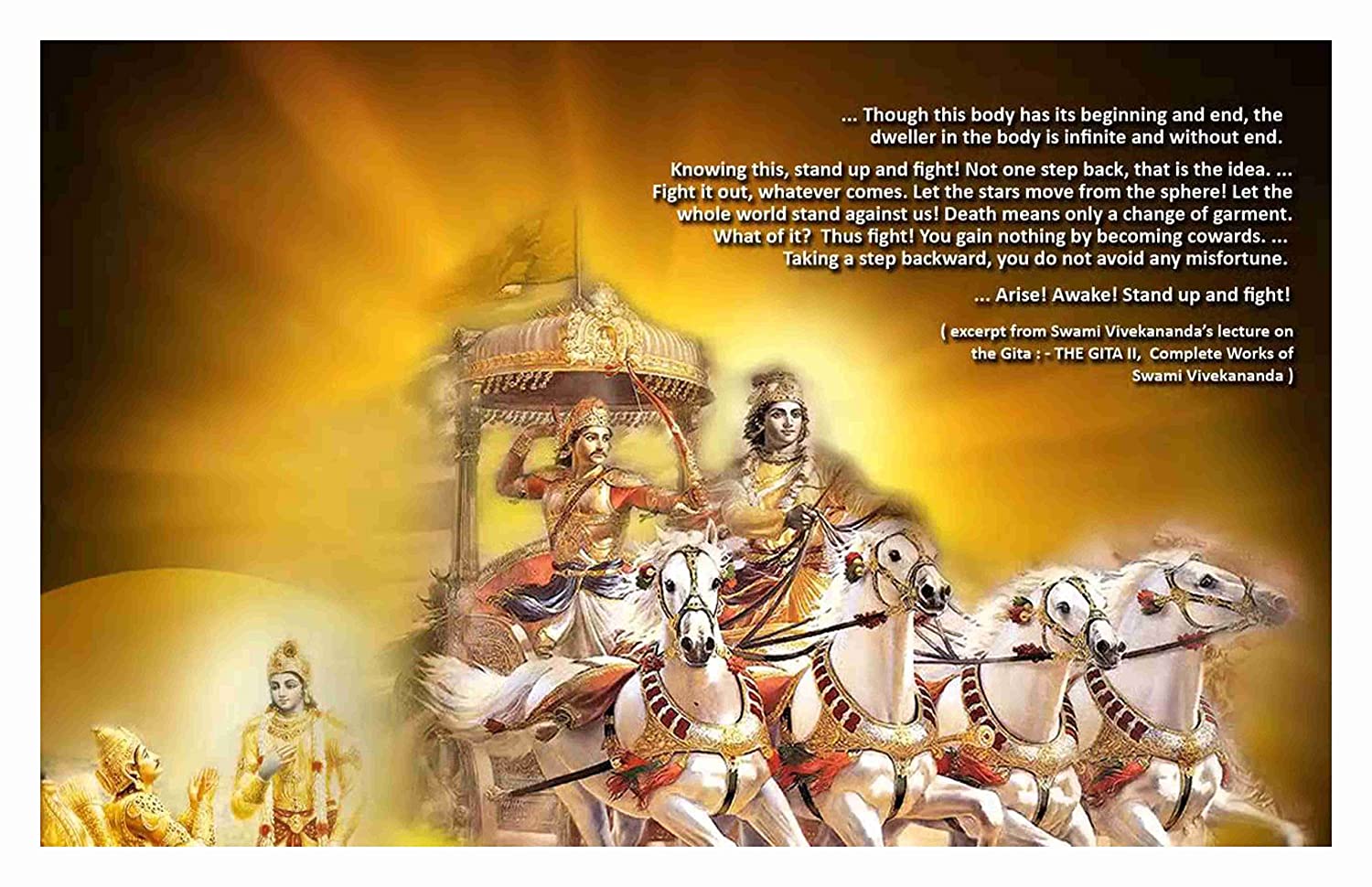 HK Prints Lord Shree Krishna With Arjun Mahabharat Poster For Room (Paper, 12x18 Inch, Multicolour): Amazon.in: Home & Kitchen