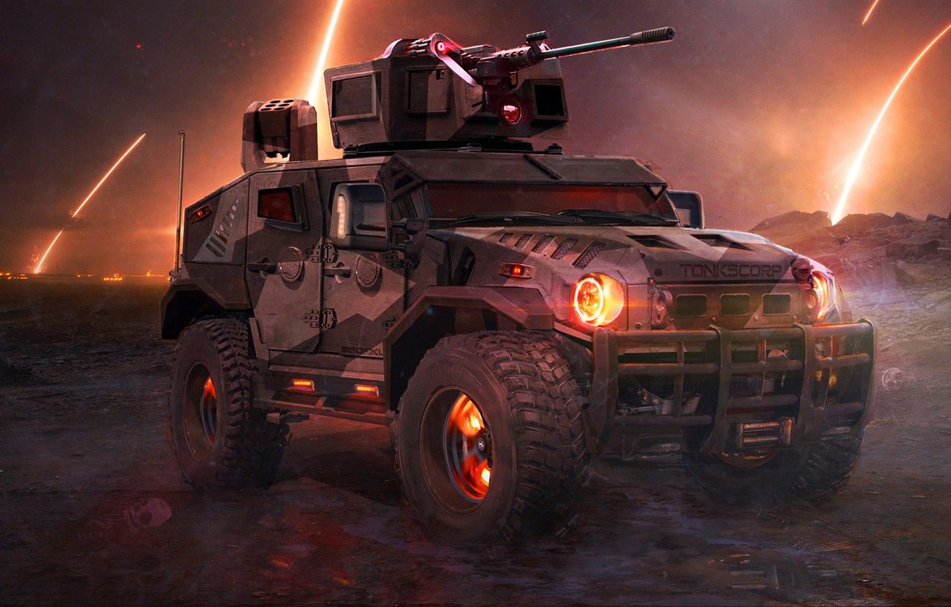Wallpaper Armored car, TONKSCORP, Jason Tonks, Military Prowler Concept, Assault Vehicle Concept image for desktop, section оружие
