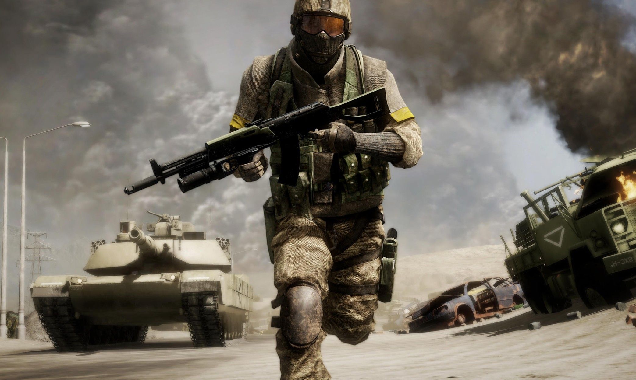 Military Wallpaper, Army, Vehicles, Explosion, Fire, 2087x1249