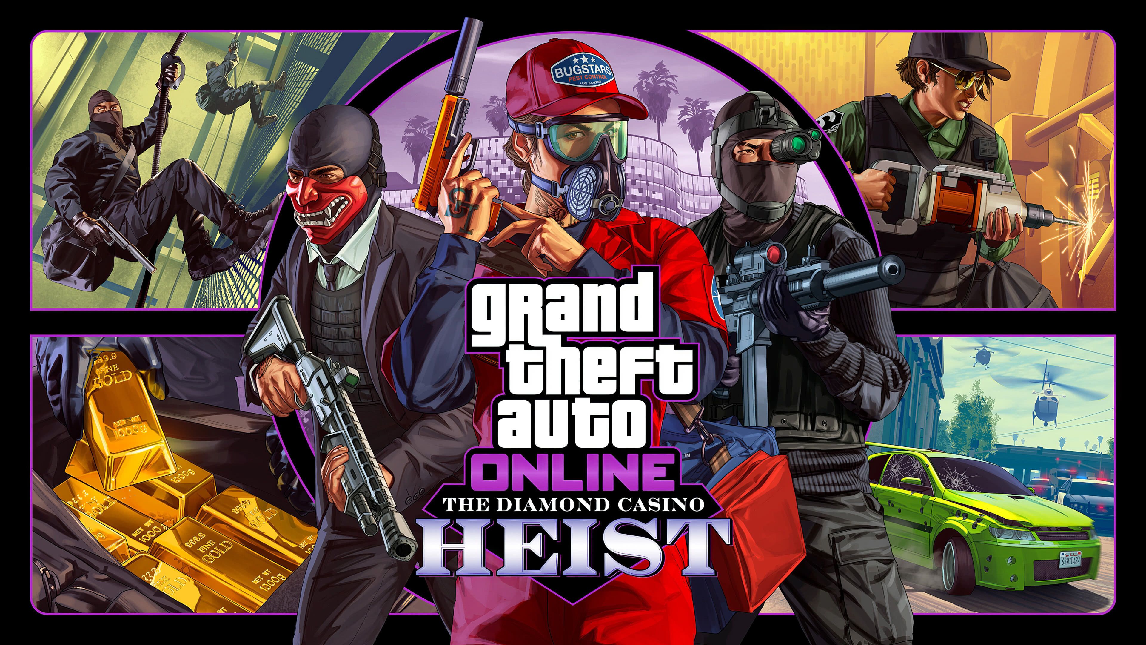 Grand Theft Auto 5 Online The Diamond Casino Heist UHD 4K Wallpaper