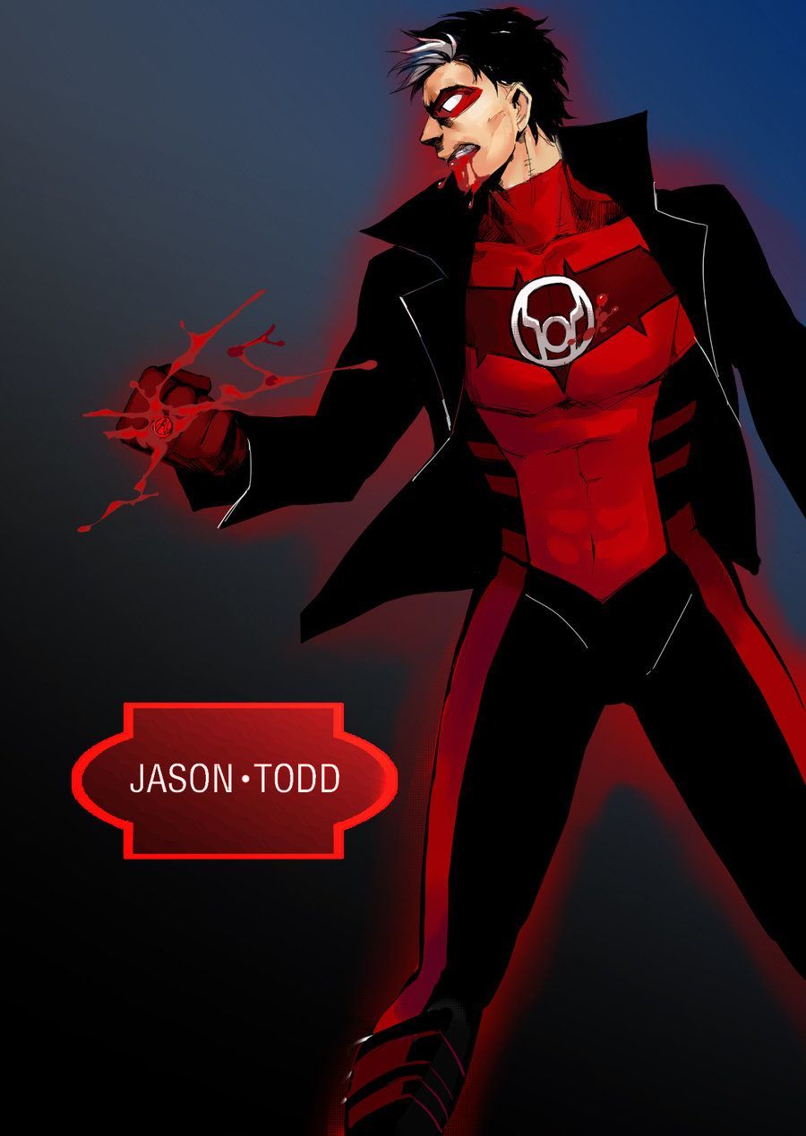 jason todd as a red lantern. Jason todd, Red lantern corps, Red hood jason todd