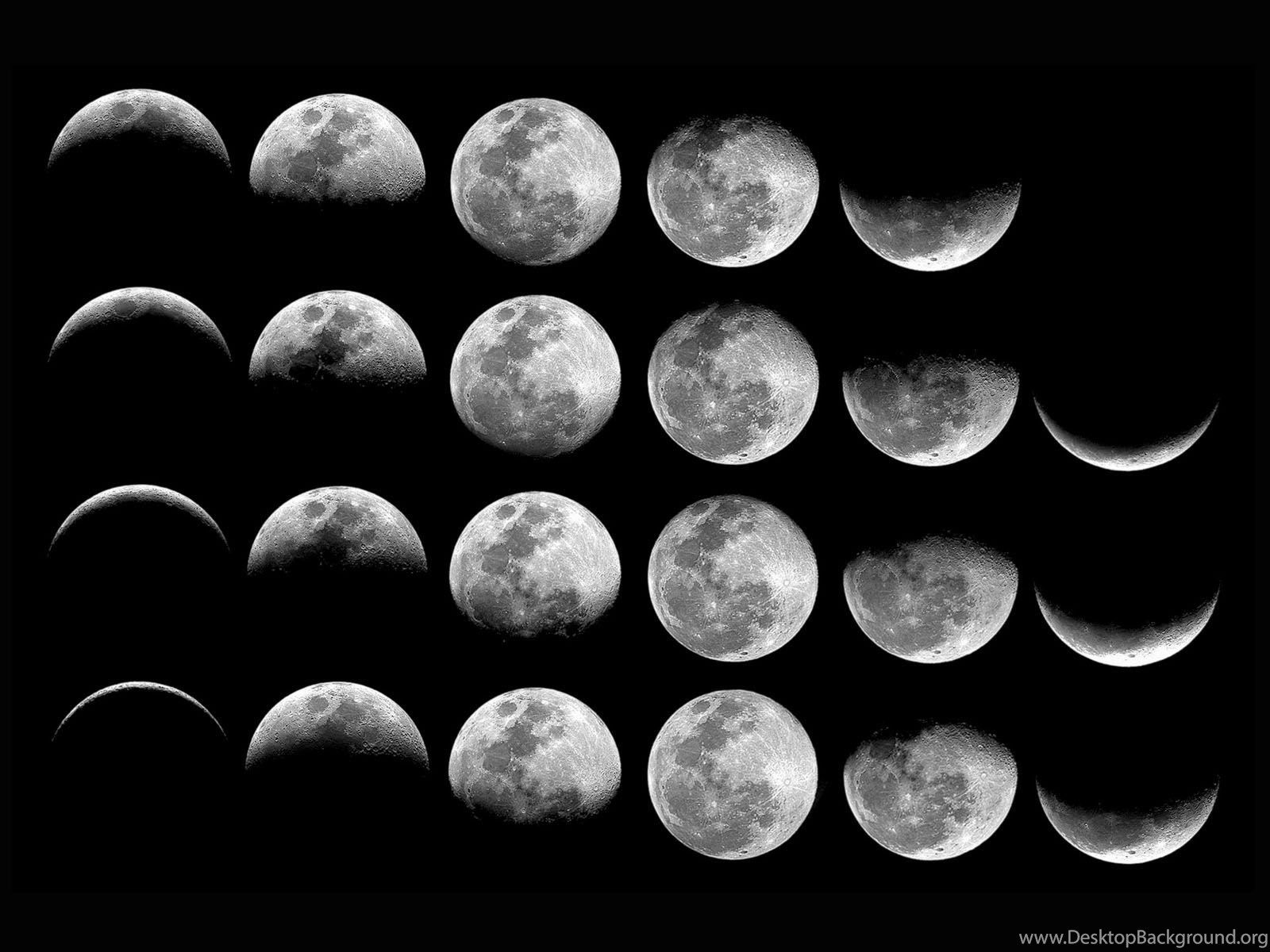 Wallpaper: Moon Phases Desktop Background