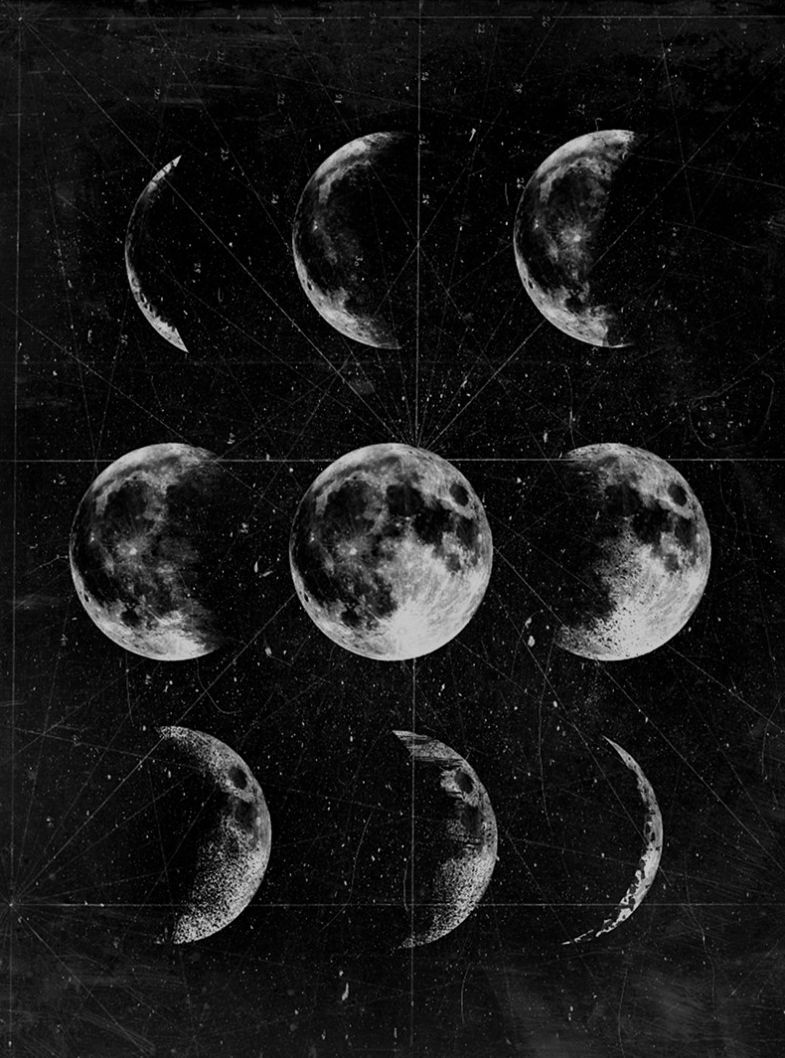 Hipster Aesthetic Moon Phases Vintage .walpaperlist.com
