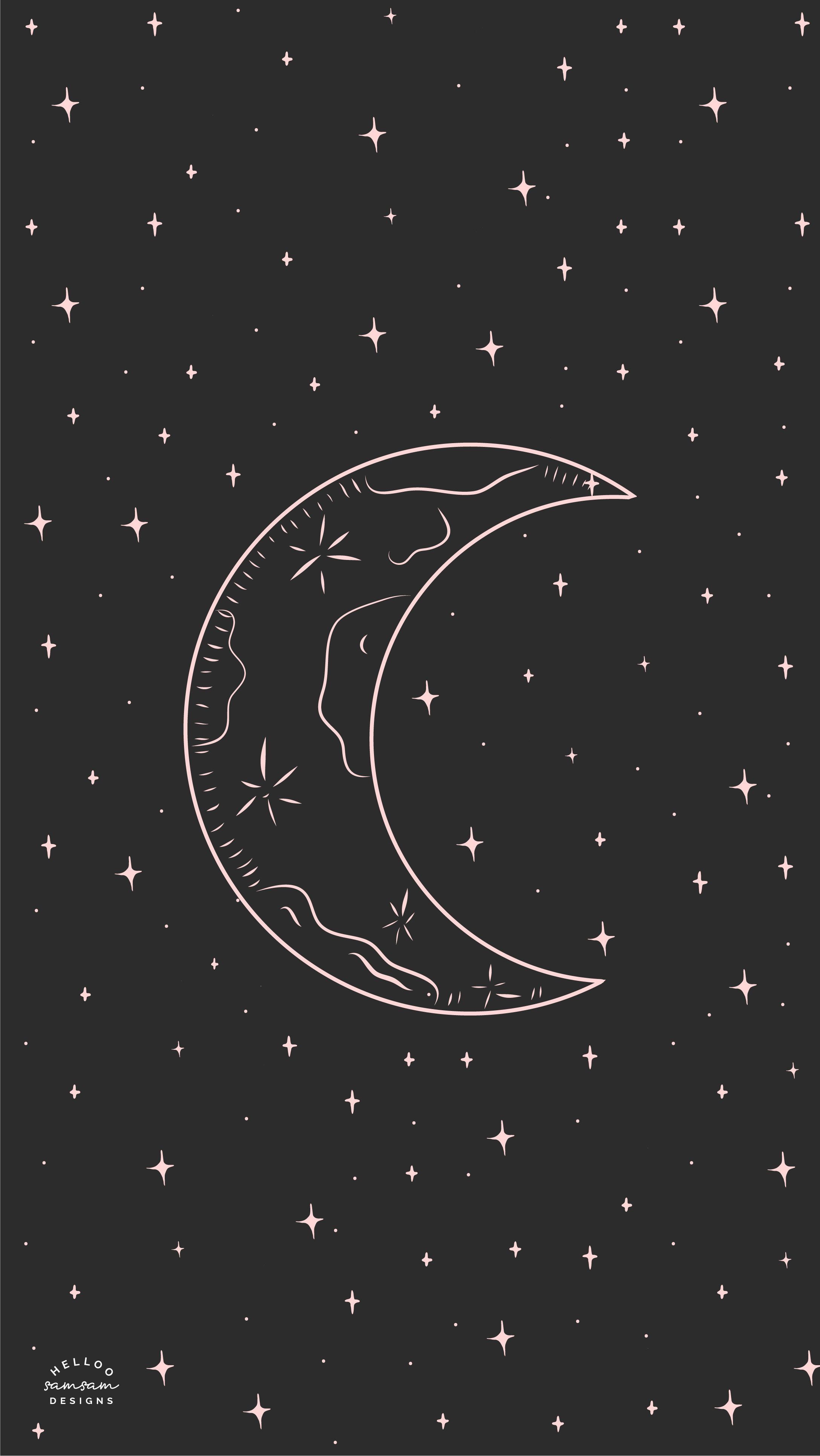 Moon Phases Phone Wallpaper. Witchy .com