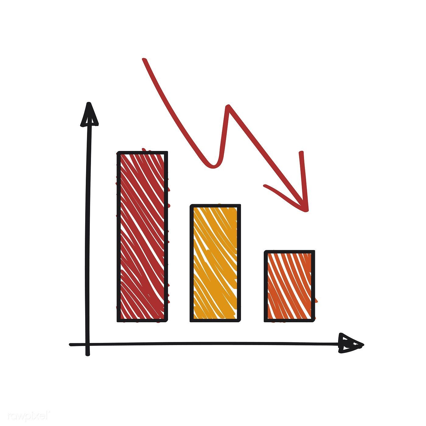 Negatively declining and failing graph illustration. free image by rawpixel.com. Vector free, Business vector illustration, Graphing