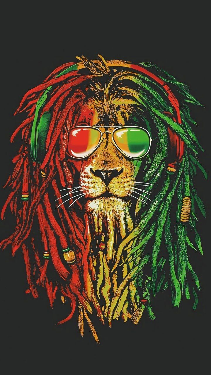 Lion reggae. Art rasta, Fond ecran animaux, Lion rasta